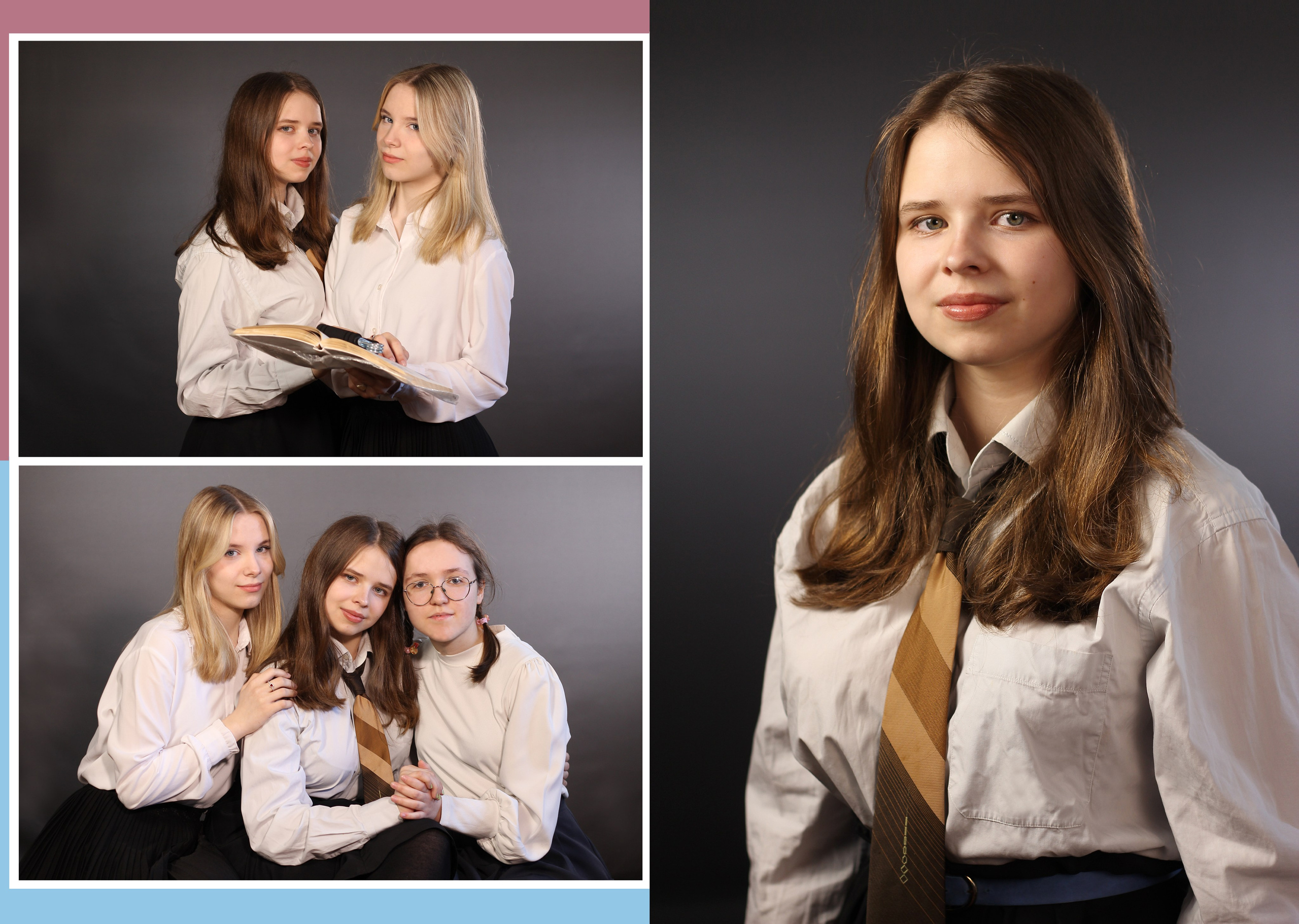 Фотокнига выпускной 9 класс. Твердая фотообложка. Страницы из плотной бумаги с глянцевой ламинацией. От 10 разворотов. Фотограф в Москве Юлия Карпова