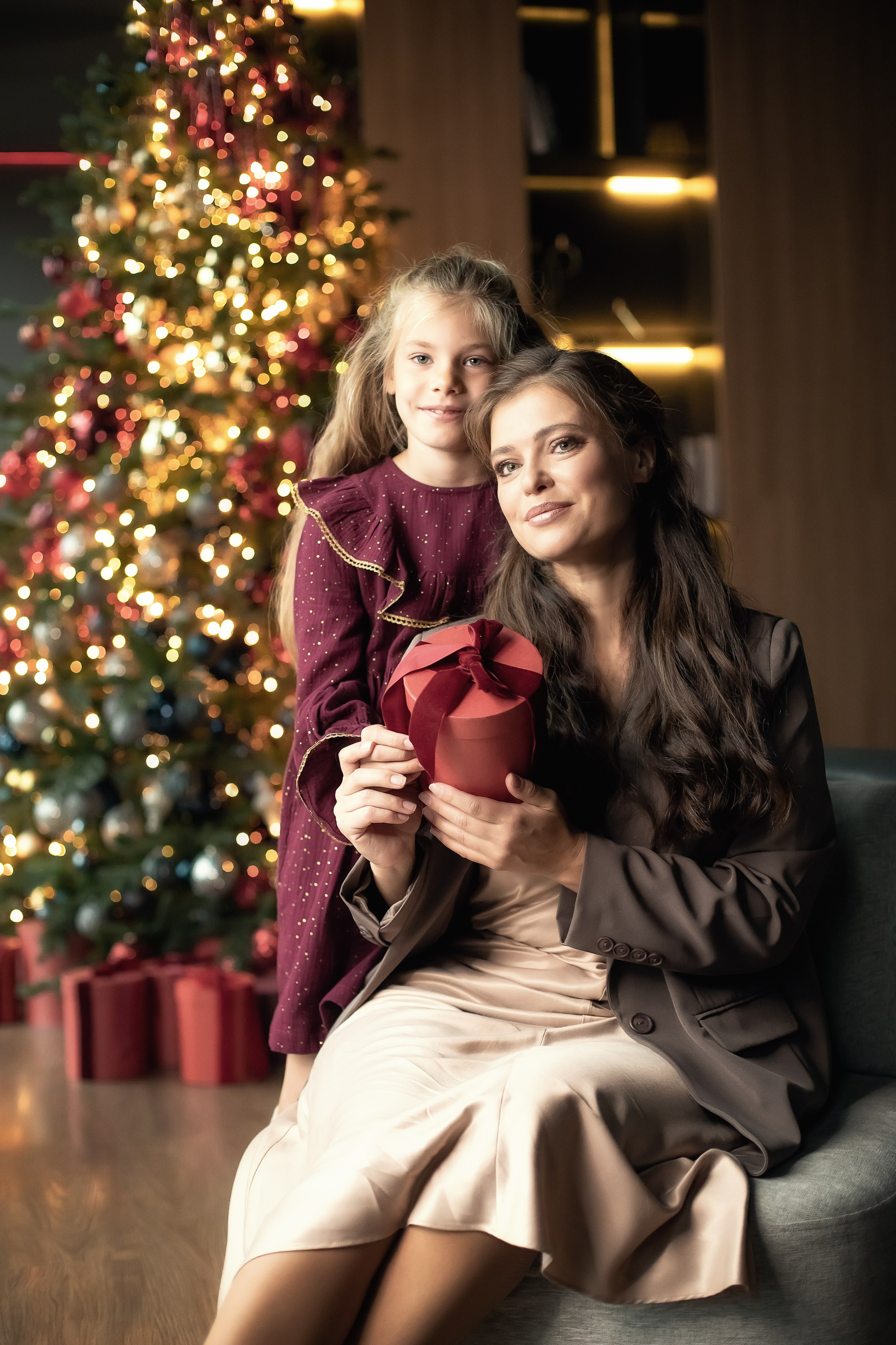 Новогодняя семейная съемка в студии. ФОТОГРАФ