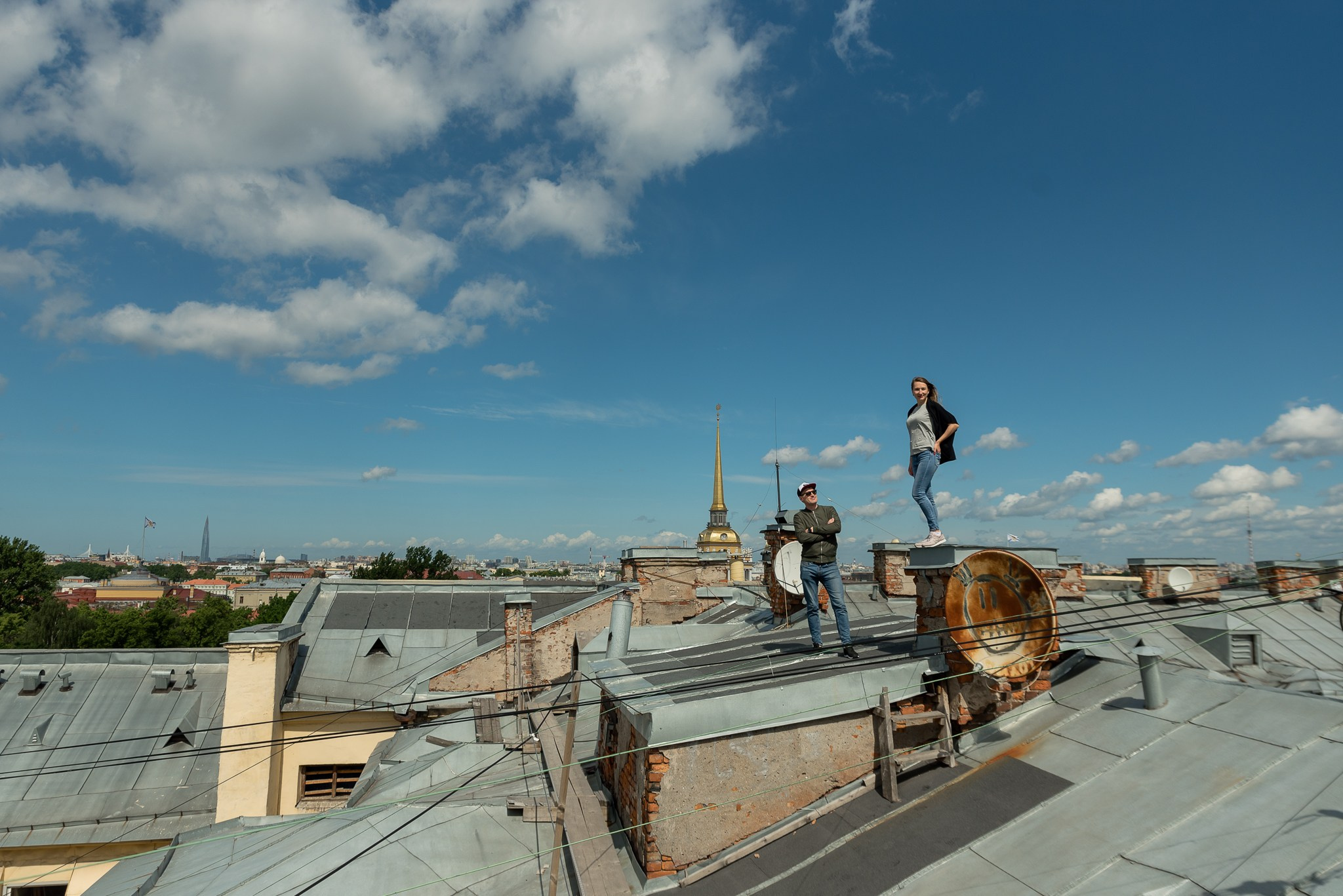 Крыша у Исаакиевского собора. Свадебный и семейный фотограф из Санкт-Петербурга Климов Анатолий