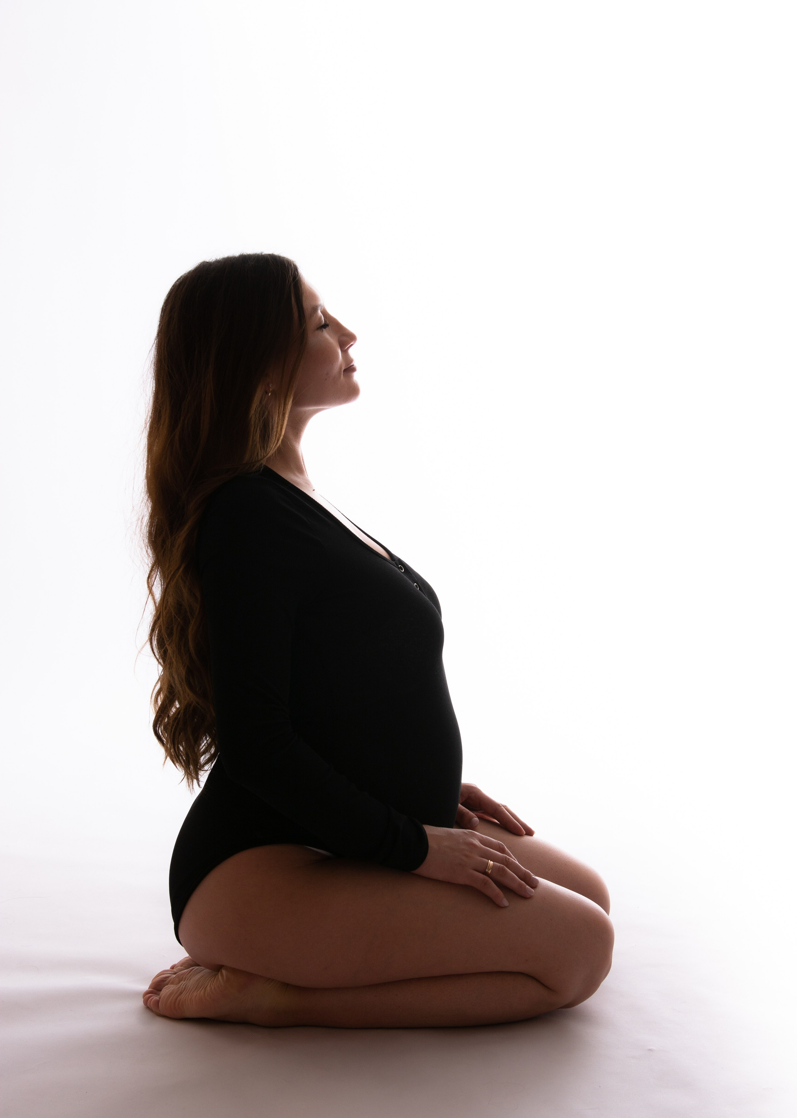 Боди черное стрейч с длинным рукавом. Размер М-L