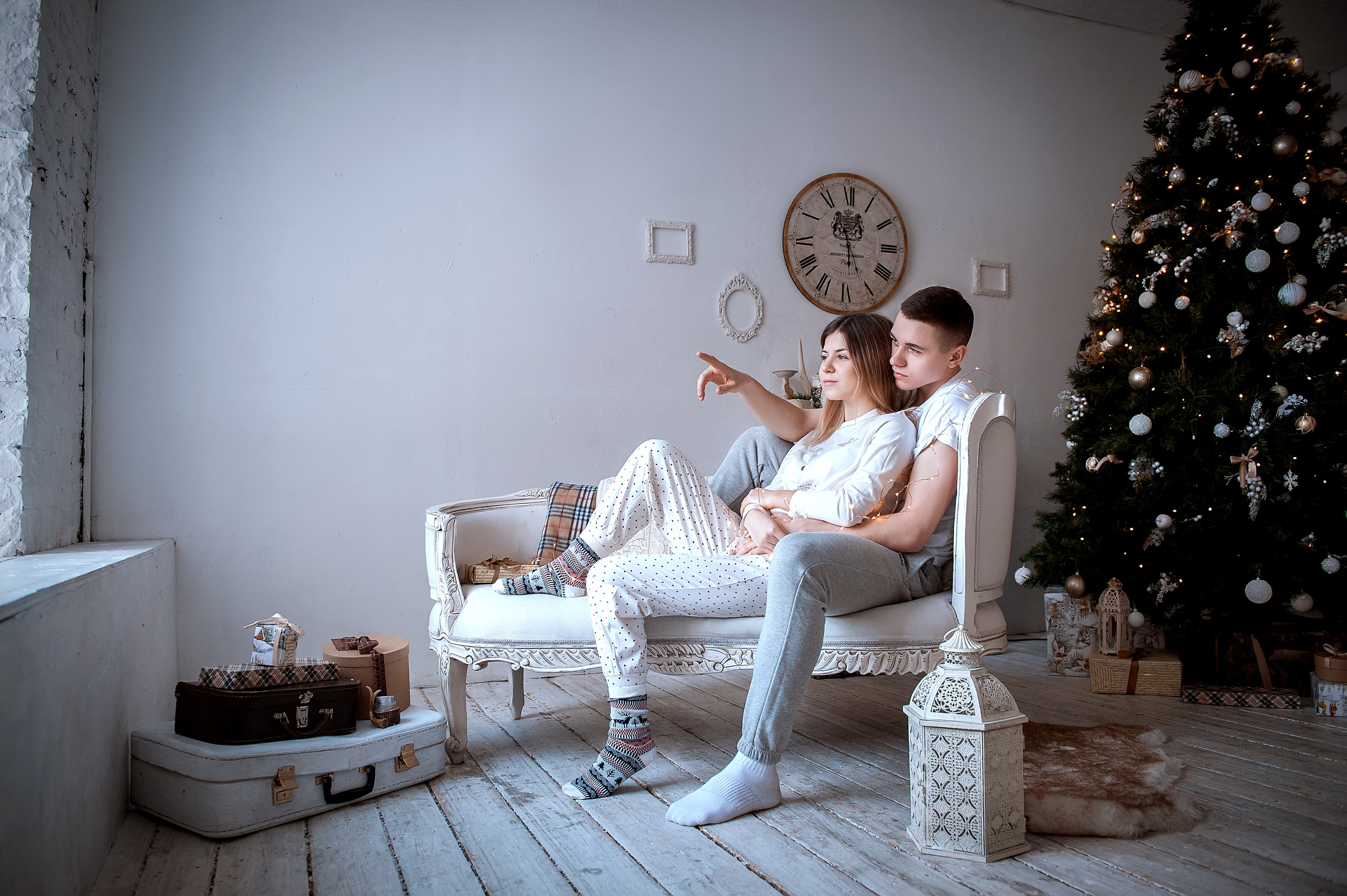 Новогодняя фотосессия для влюбленных в Ивантеевке. Свадебный и семейный фотограф Виктория Носачёва. Щелково, Москва и МО