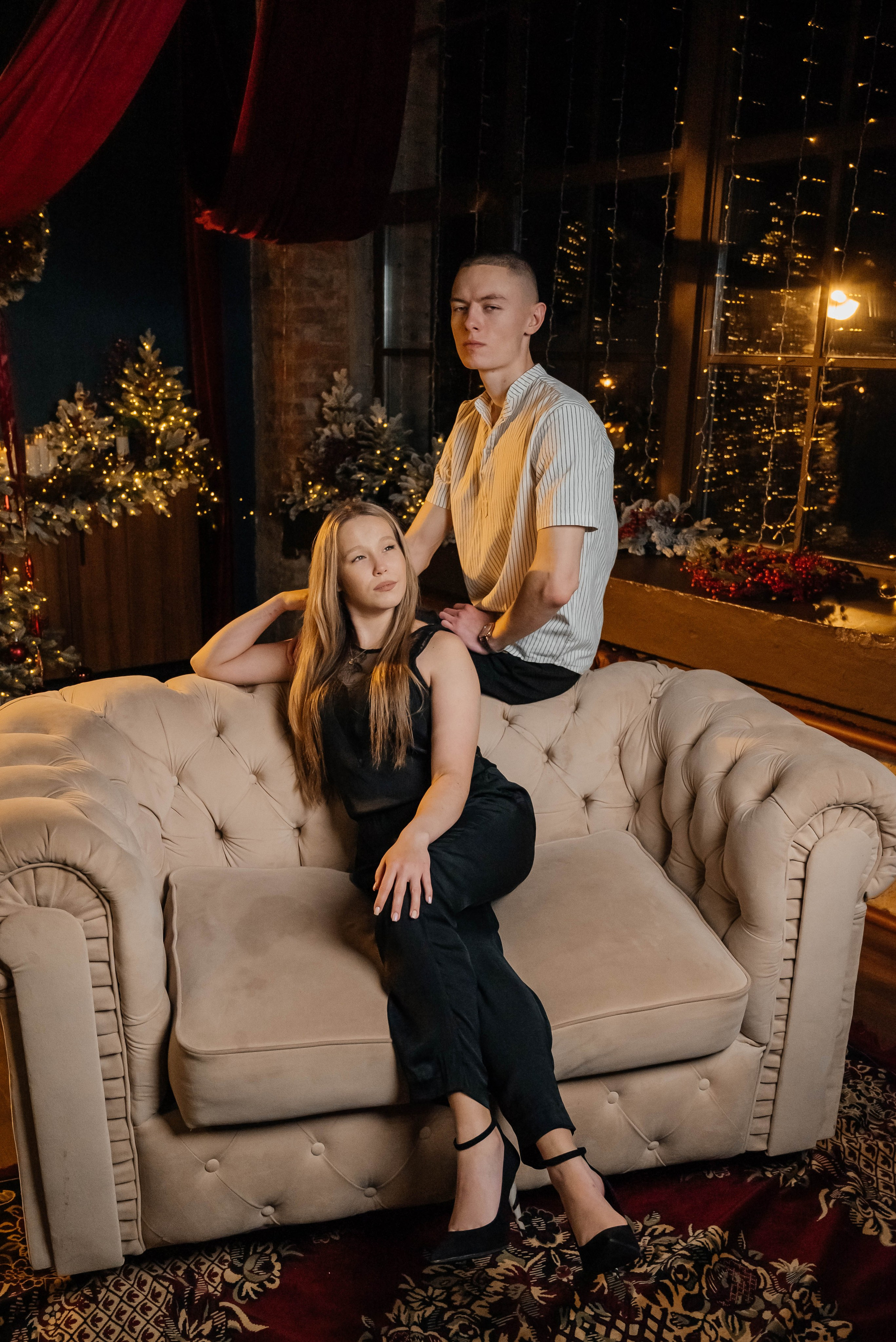 Новогодняя съёмка для Виктории и Вадима. Свадебный и семейный фотограф г. Ярославль Савинская Анастасия