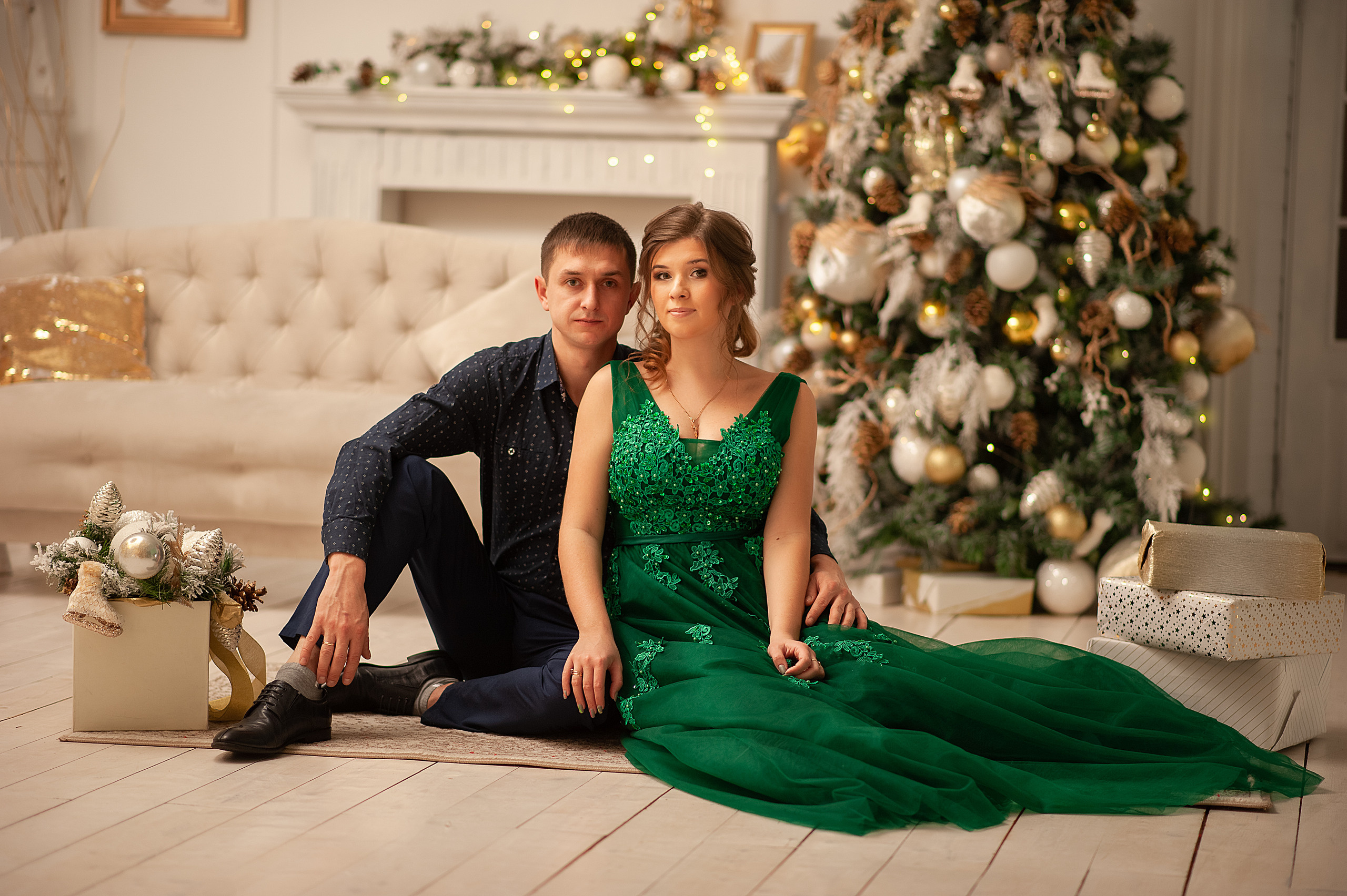 Новогодняя волшебная фотосессия в студии Лейпциге. Семейный и свадебный фотограф в Рязани Виктория Андреева
