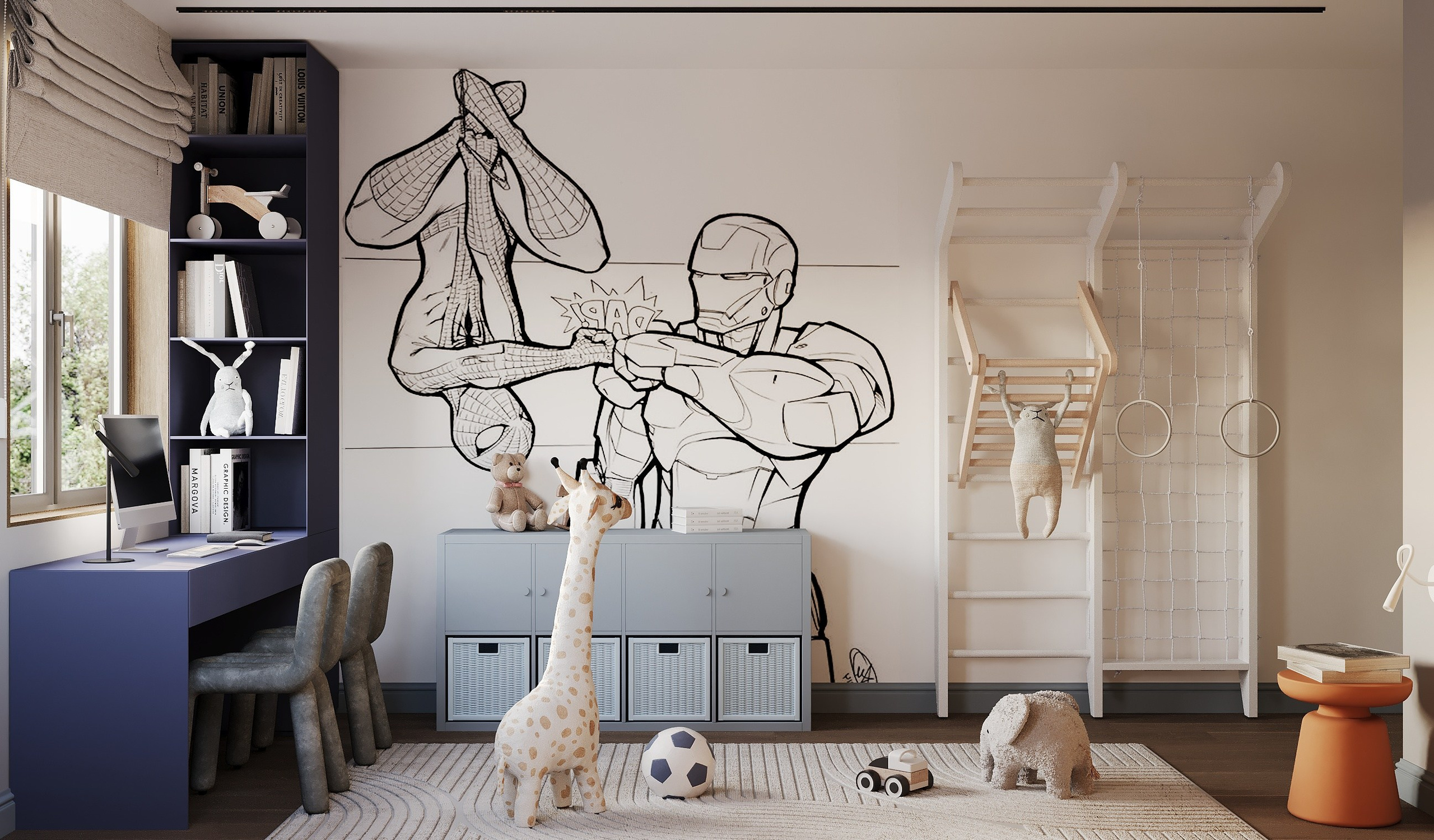 Детская и зал / Таунхаус / Пушкин / 120 кв. м. Ксения Барабаш дизайнер интерьера в Санкт-Петербурге