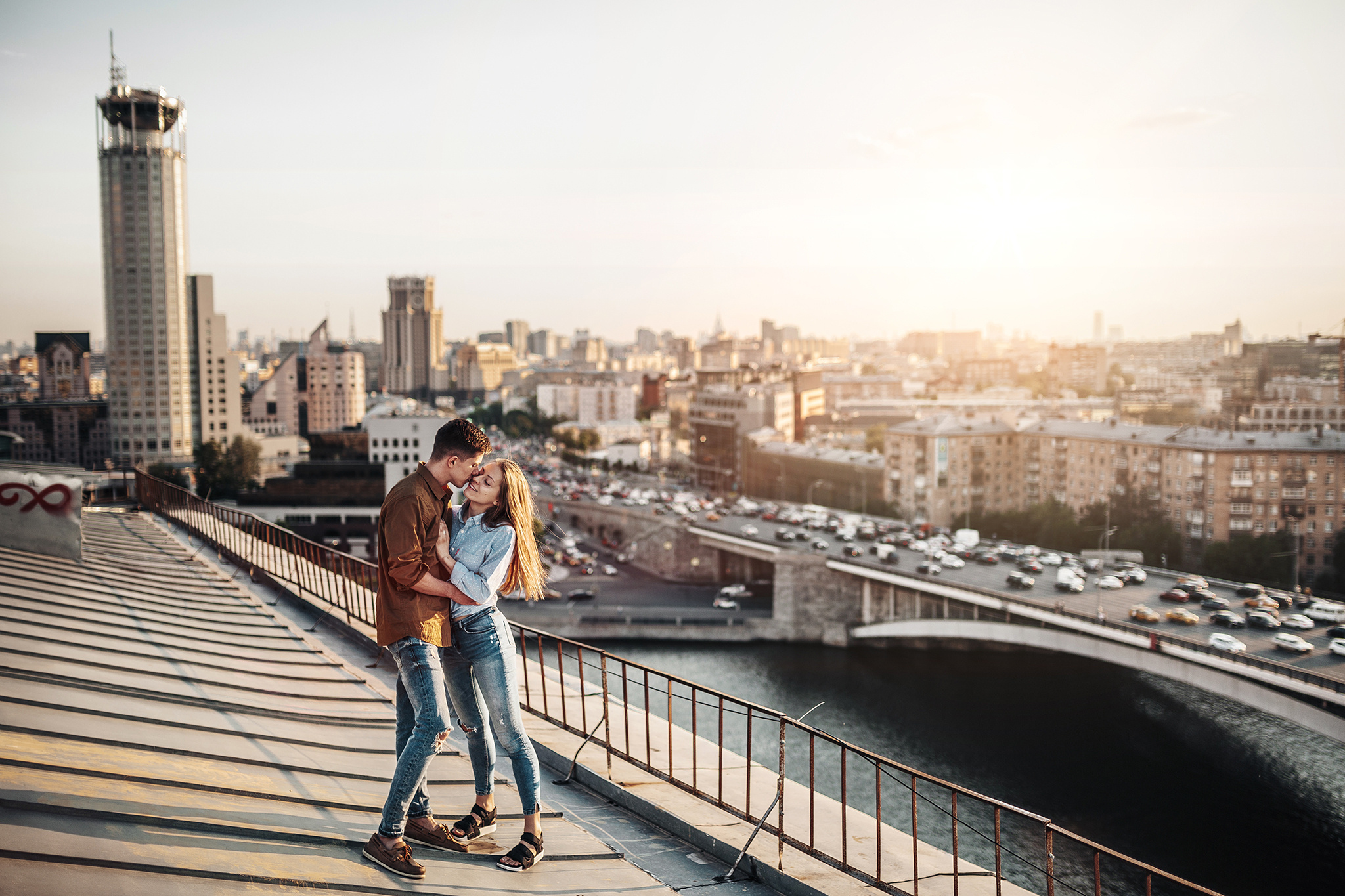 Игорь и Соня на крыше. Семейный фотограф в Москве Марина Петра
