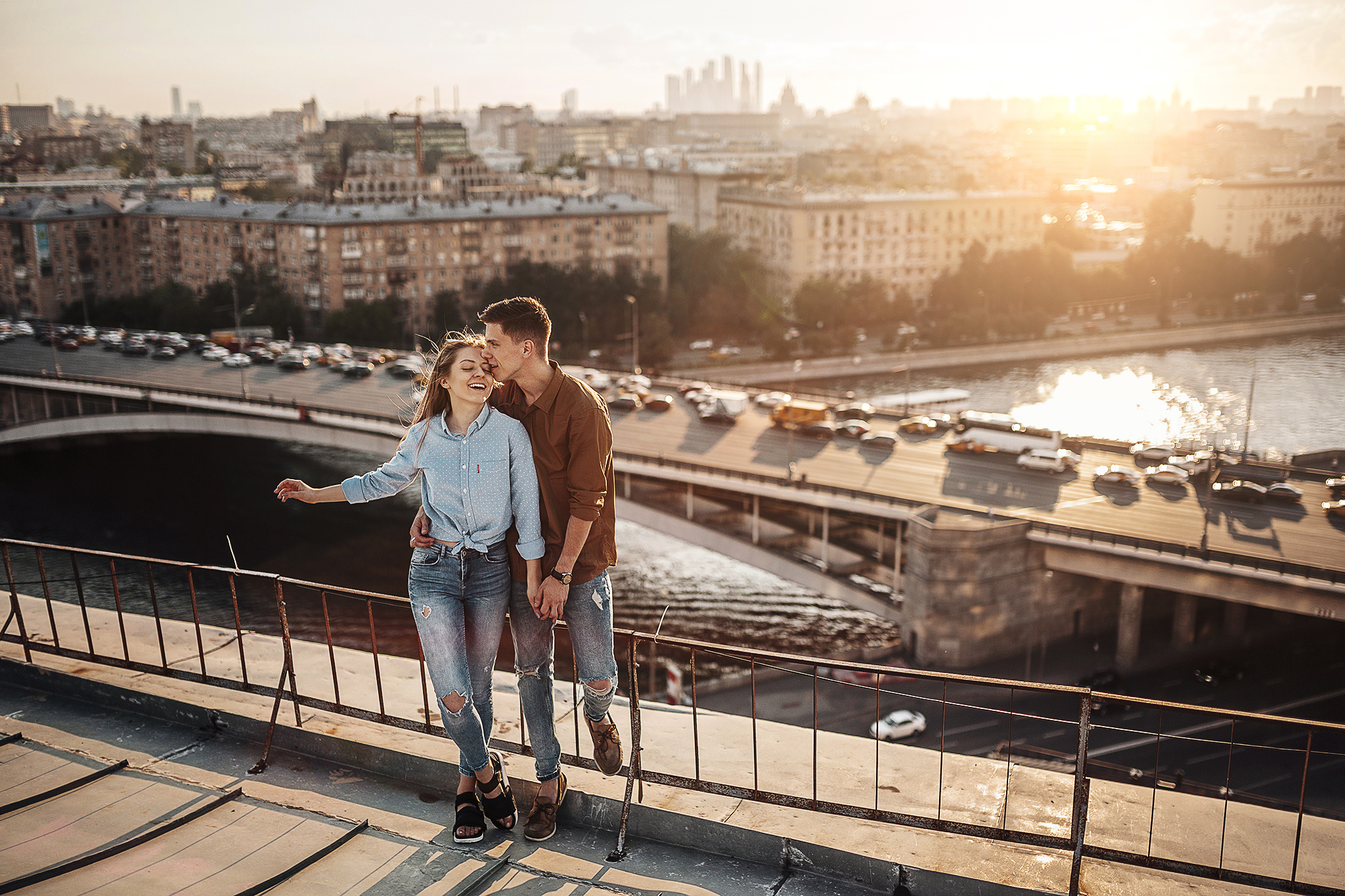 Игорь и Соня на крыше. Семейный фотограф в Москве Марина Петра