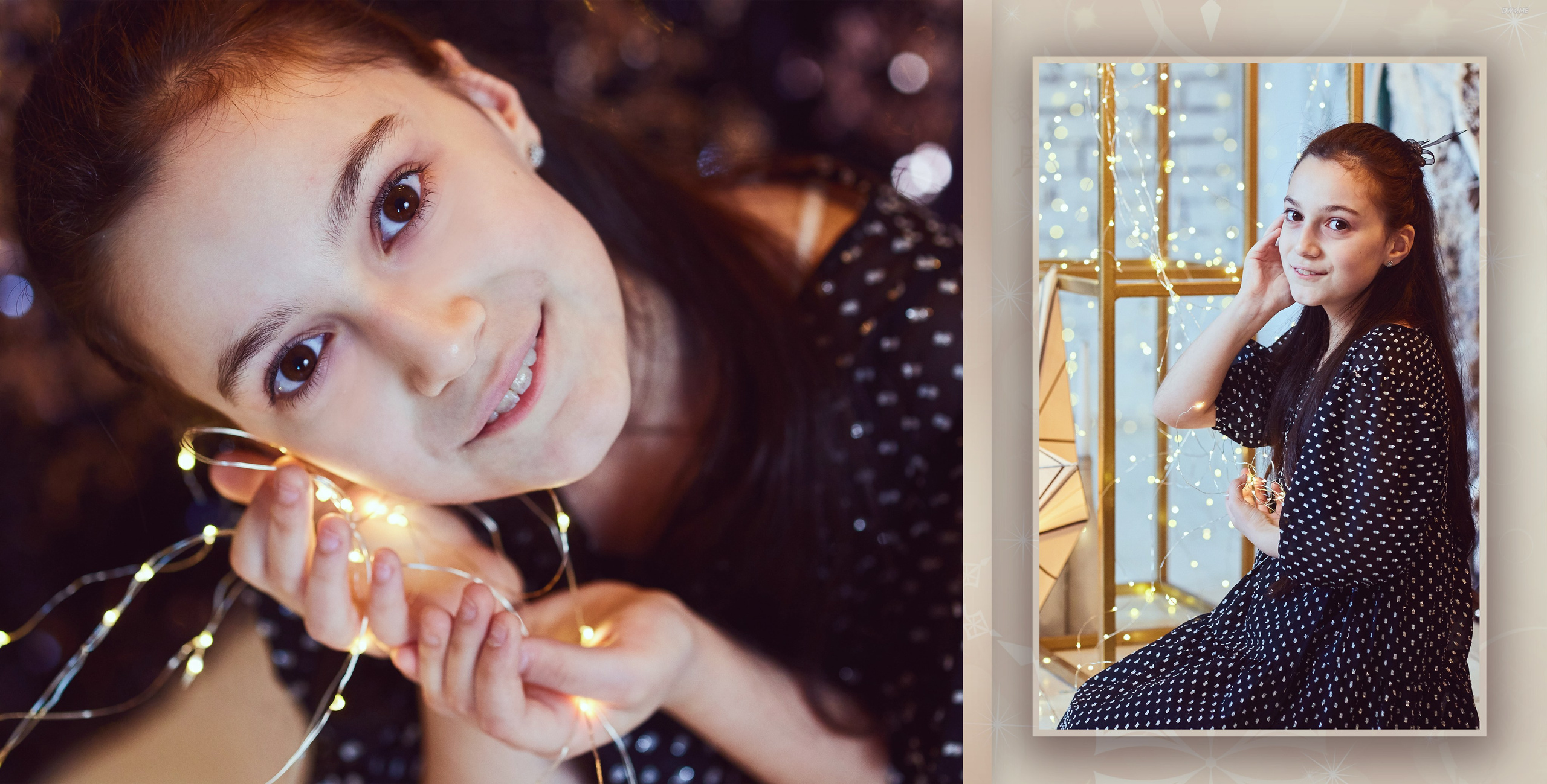 Трое красивых деток в стильном новогоднем интерьере. Фотохудожник Наталия Кирсанова