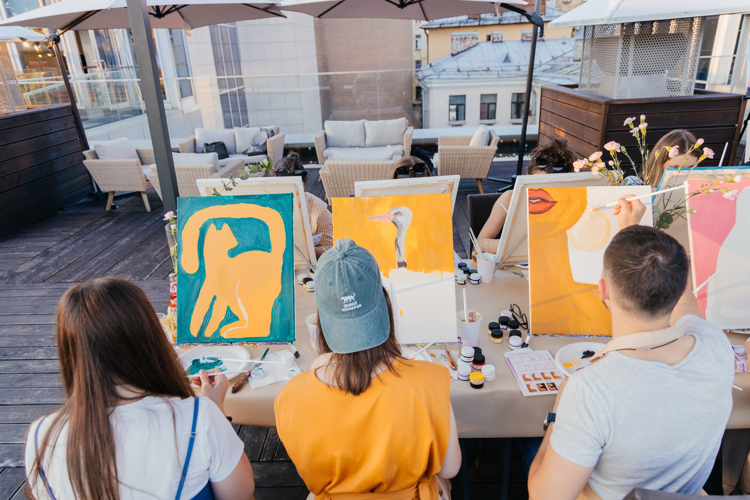 Арт-вечер с рисованием картин Painty x Bon Season. Фотограф Алексей Солопов