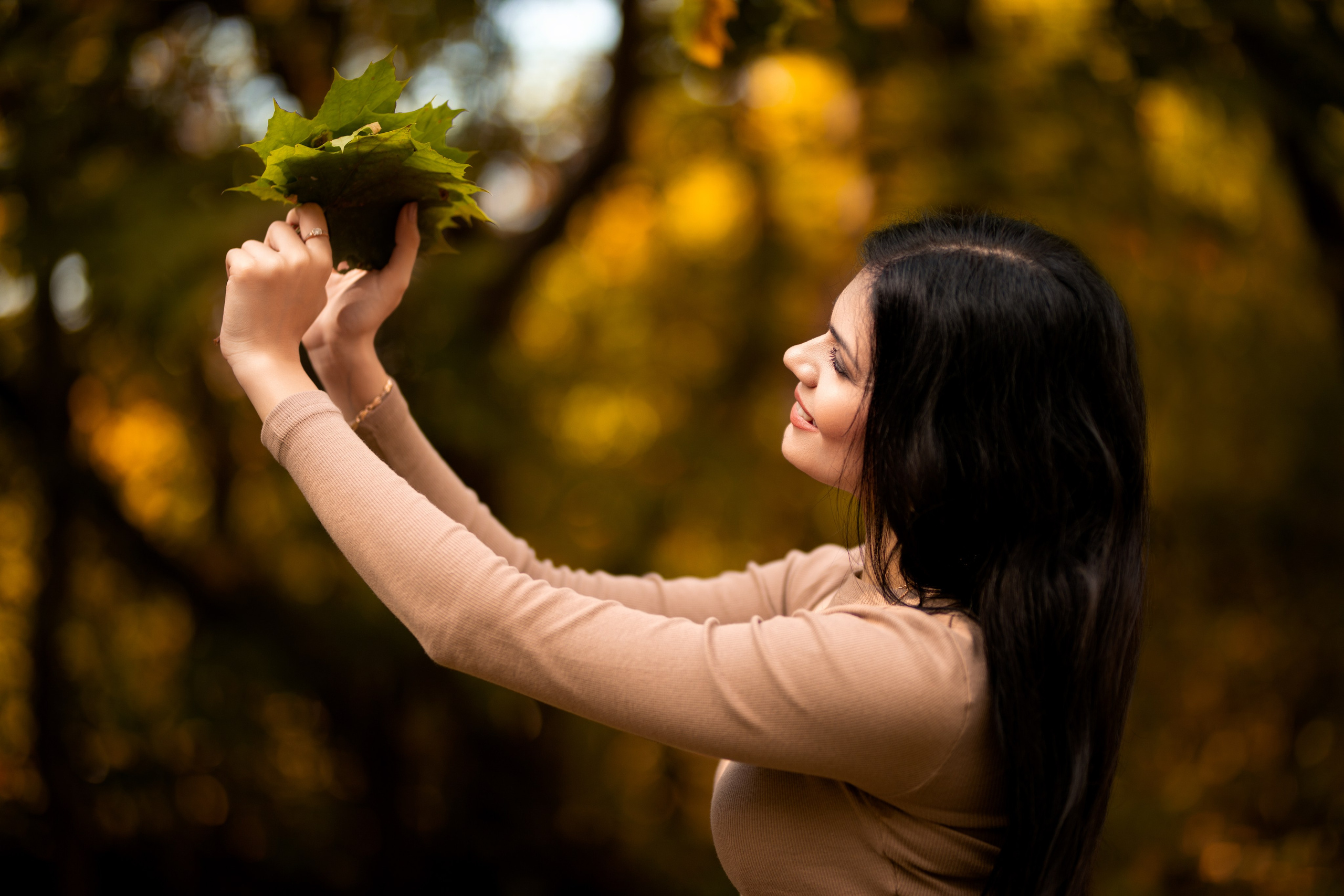 Осенняя съемка с Эльвирой в парке Воронежа