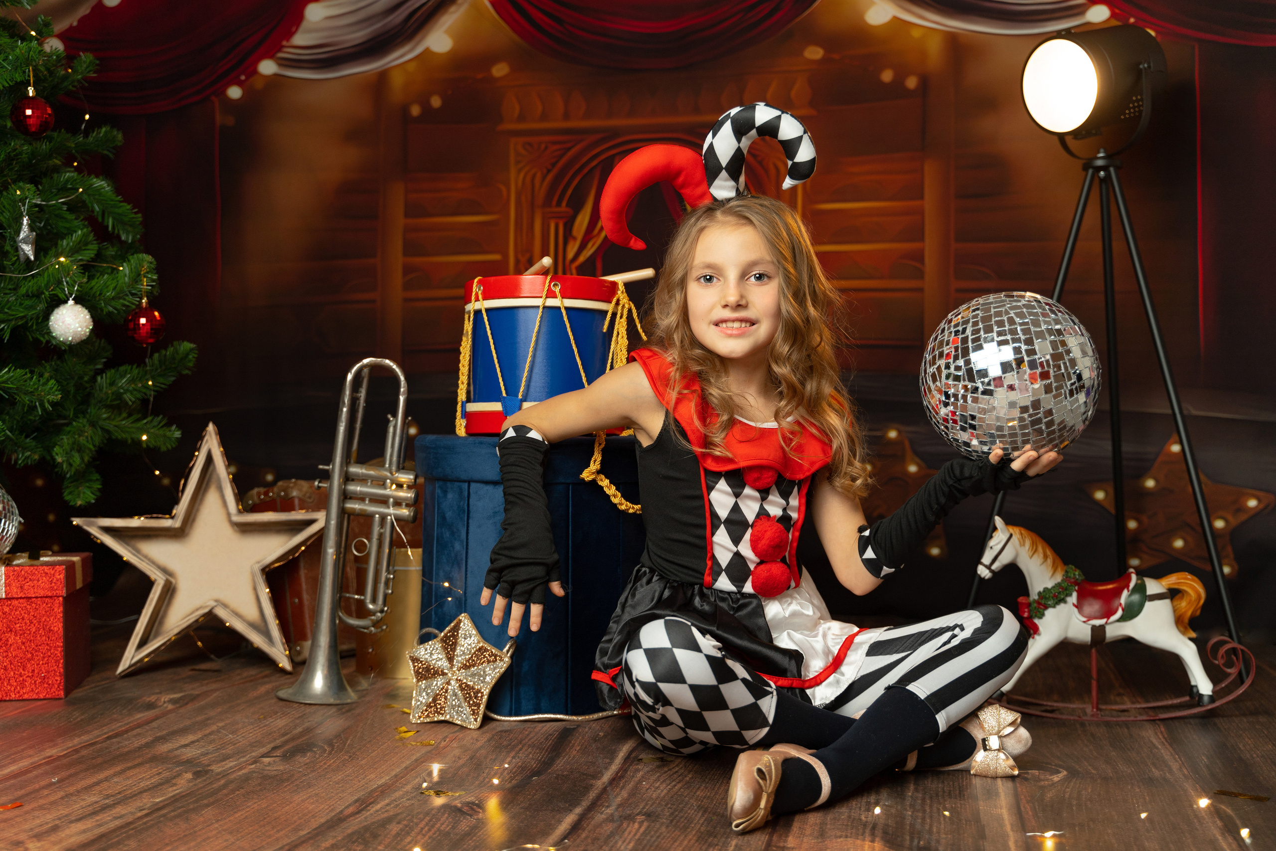 НОВОГОДНИЙ ЦИРК. Детская выездная фотостудия. Фотограф новорождённых newborn, годовасие