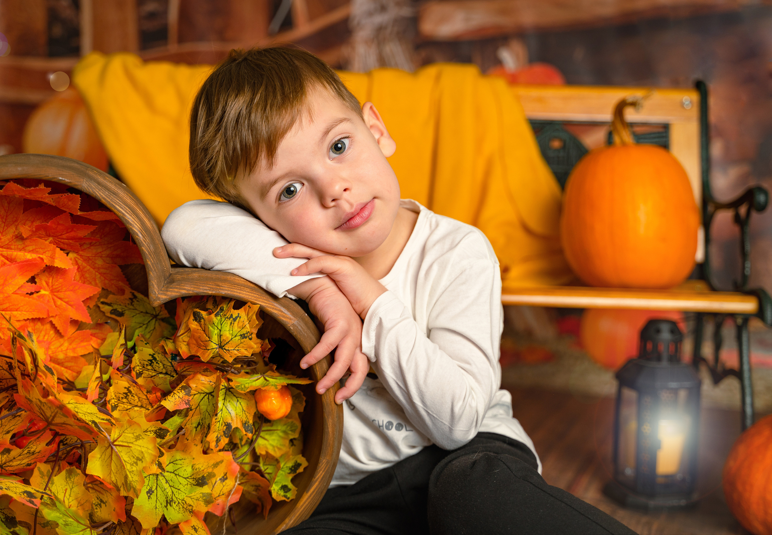 Осенний урожай. Детская выездная фотостудия. Фотограф новорождённых newborn, годовасие