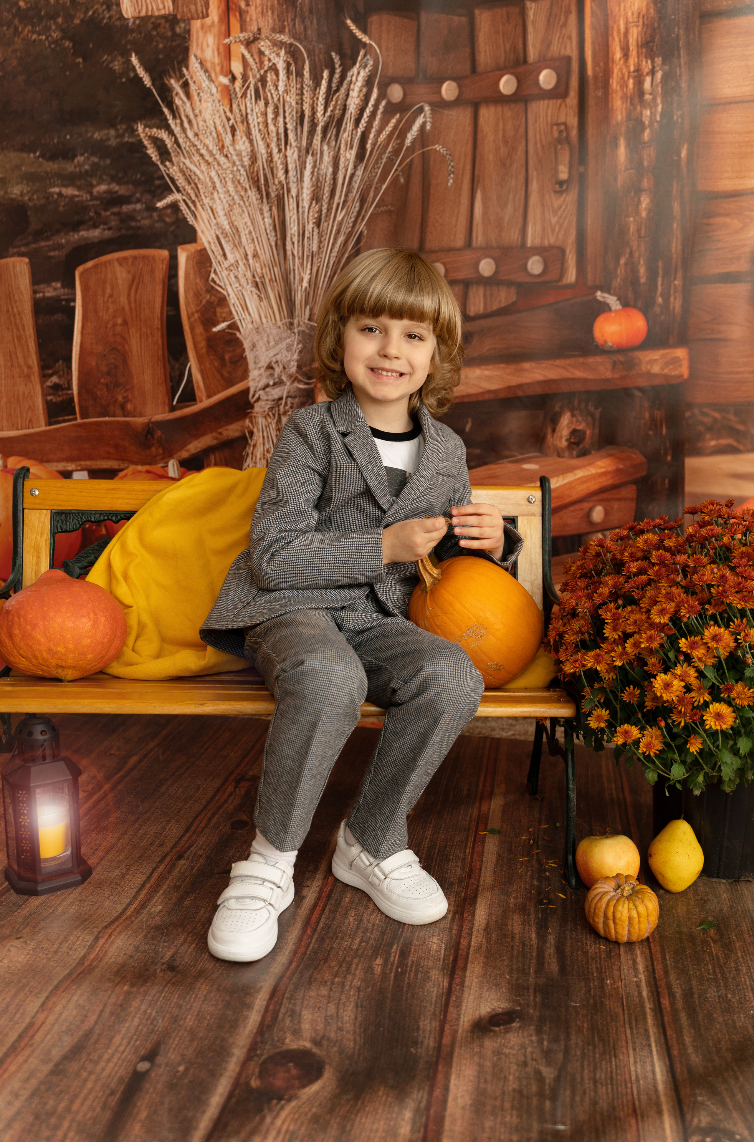 Осенний урожай. Детская выездная фотостудия. Фотограф новорождённых newborn, годовасие