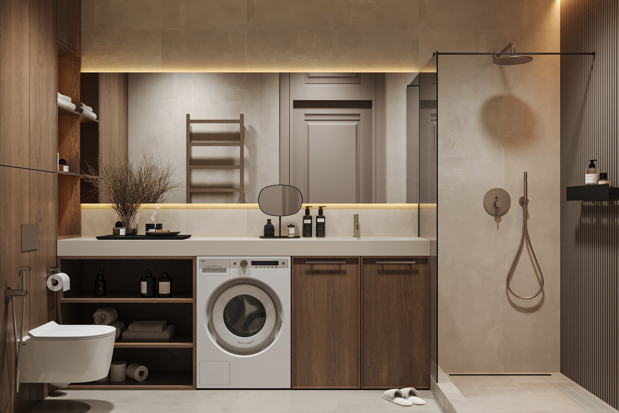 Санузел г. Черноголовка. 3D визуализация интерьера Надежда Соколова