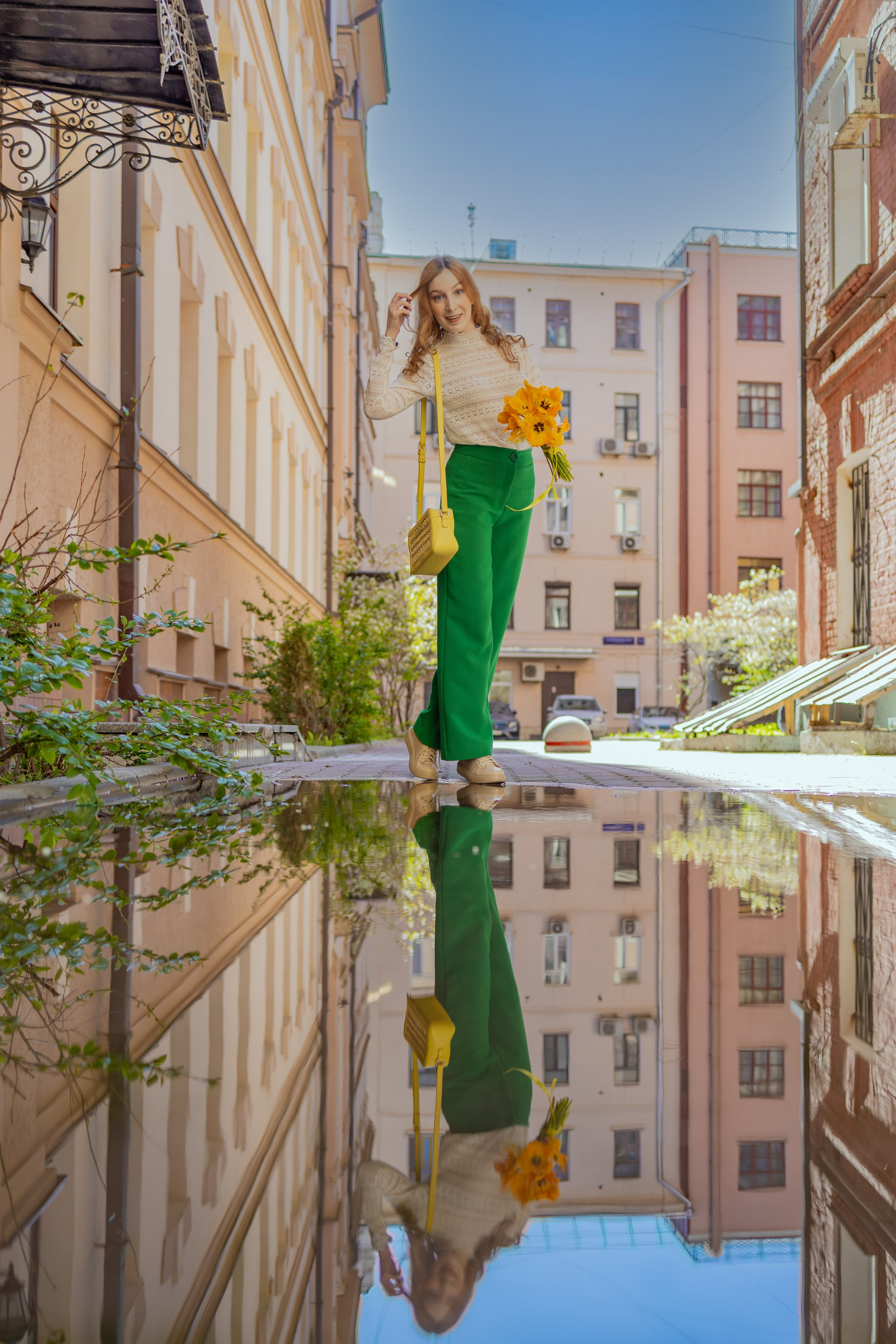 Весенняя прогулка с Еленой по Патриаршим. Репортажный, семейный и студийный фотограф в Москве Демин Алексей