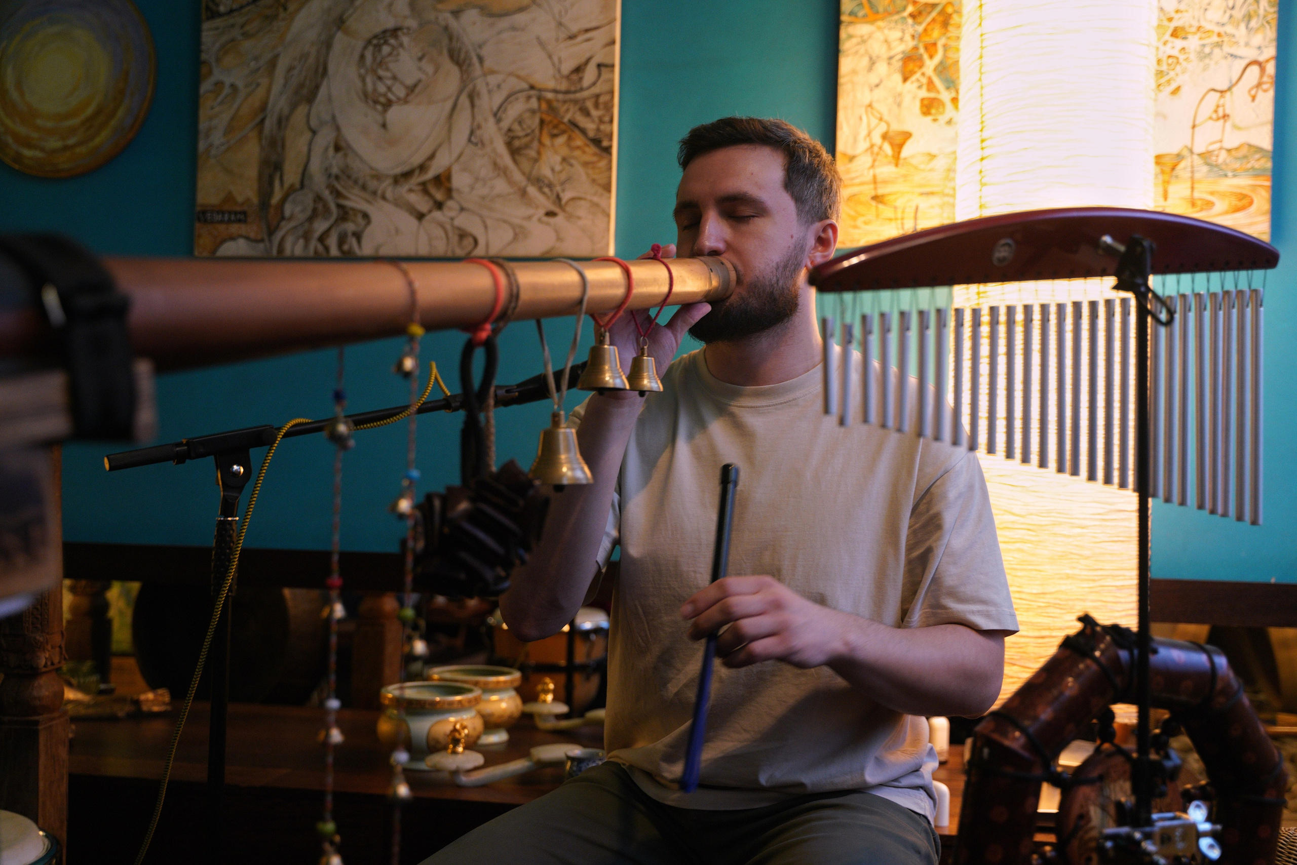 Выступление Forest jam project в Открытом в чайной Чаван. Портретный и репортажный фотограф Наталья Горобец