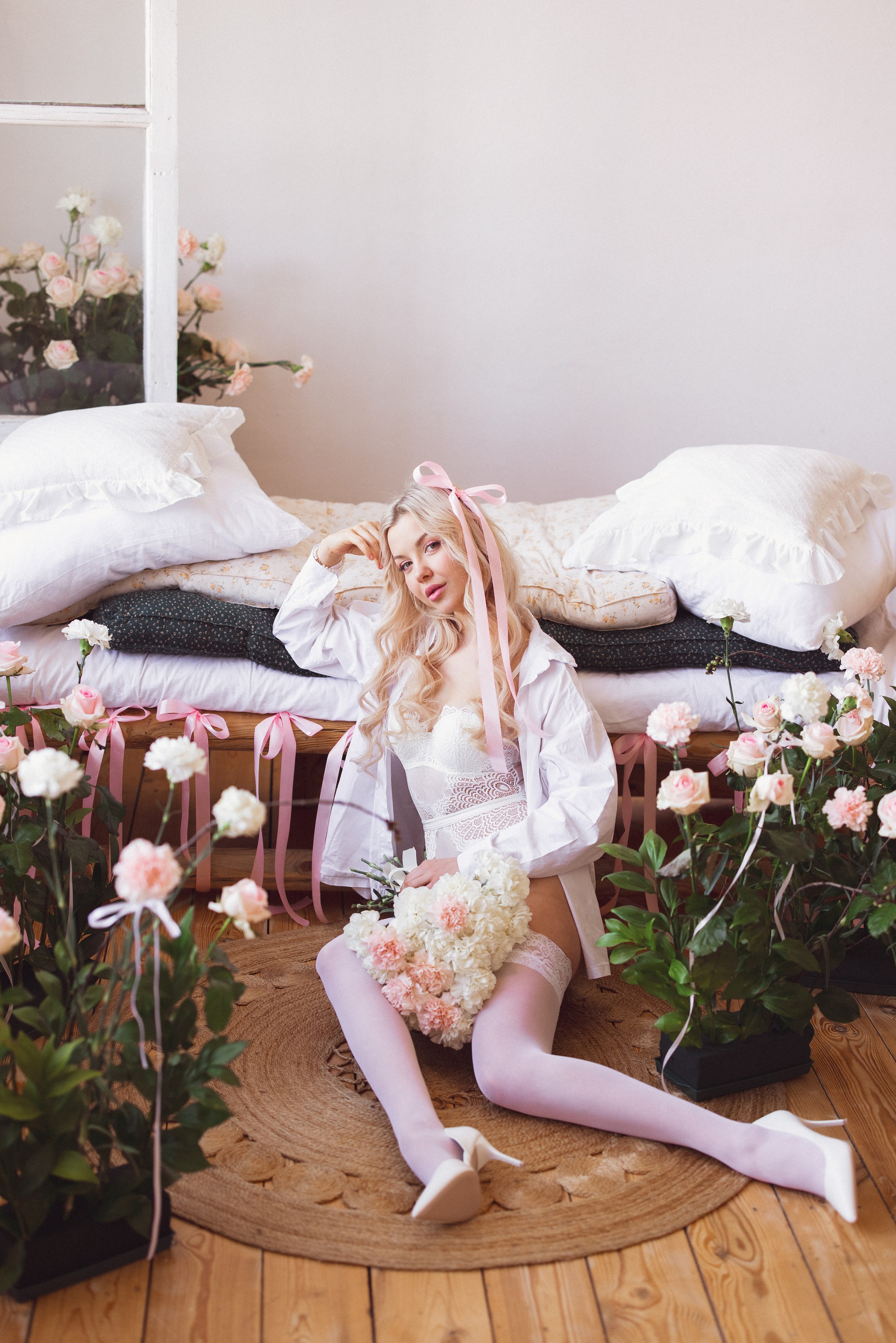 Фотосессия с живыми цветами в фотостудии г. Краснодар. Семейный и детский фотограф в Краснодаре Анна Трашкова