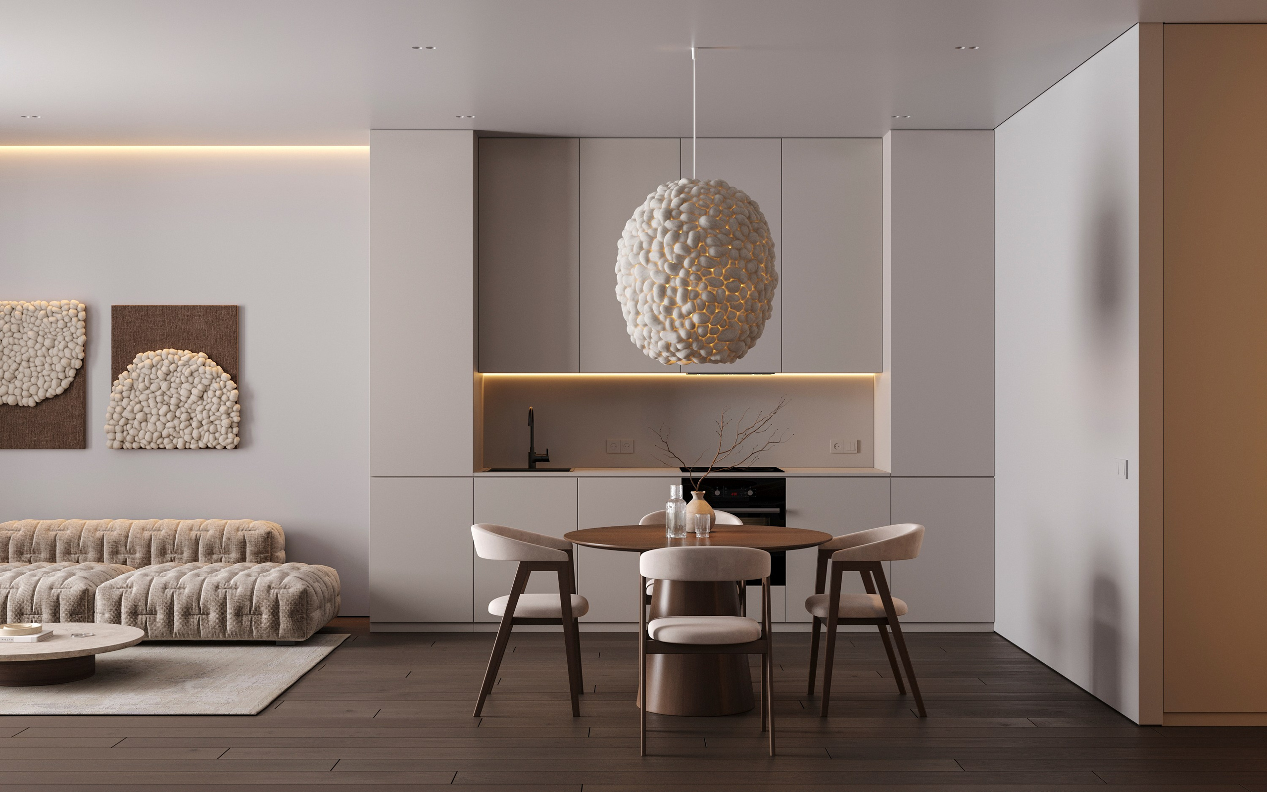 CLOUD MINIMAL | DESIGNER ANNE KIREEVA. Interior Visualization by Valerie Stetyukevich