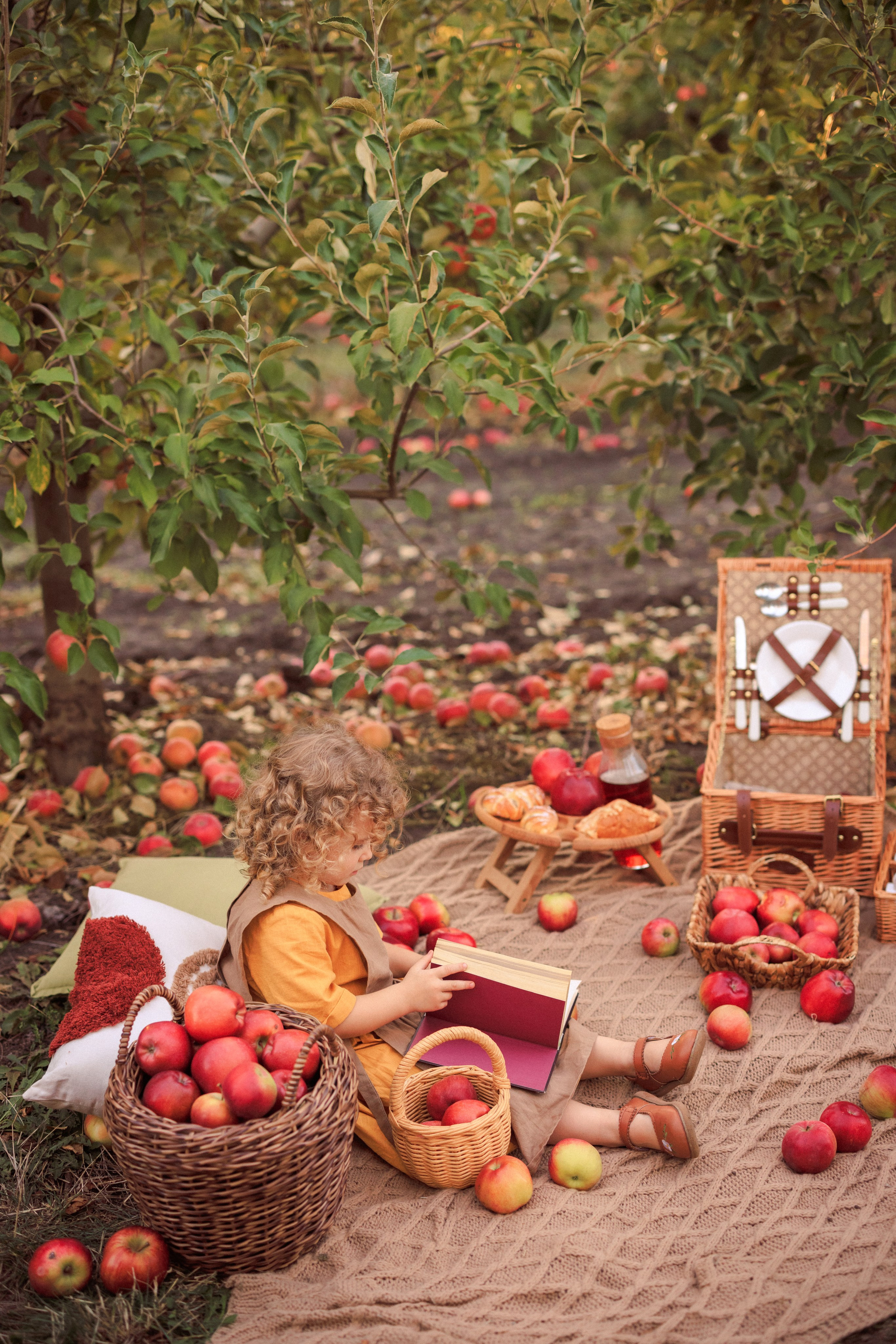 Семейная фотосессия в Яблоневом саду. Семейный и детский фотограф в Краснодаре Анна Трашкова
