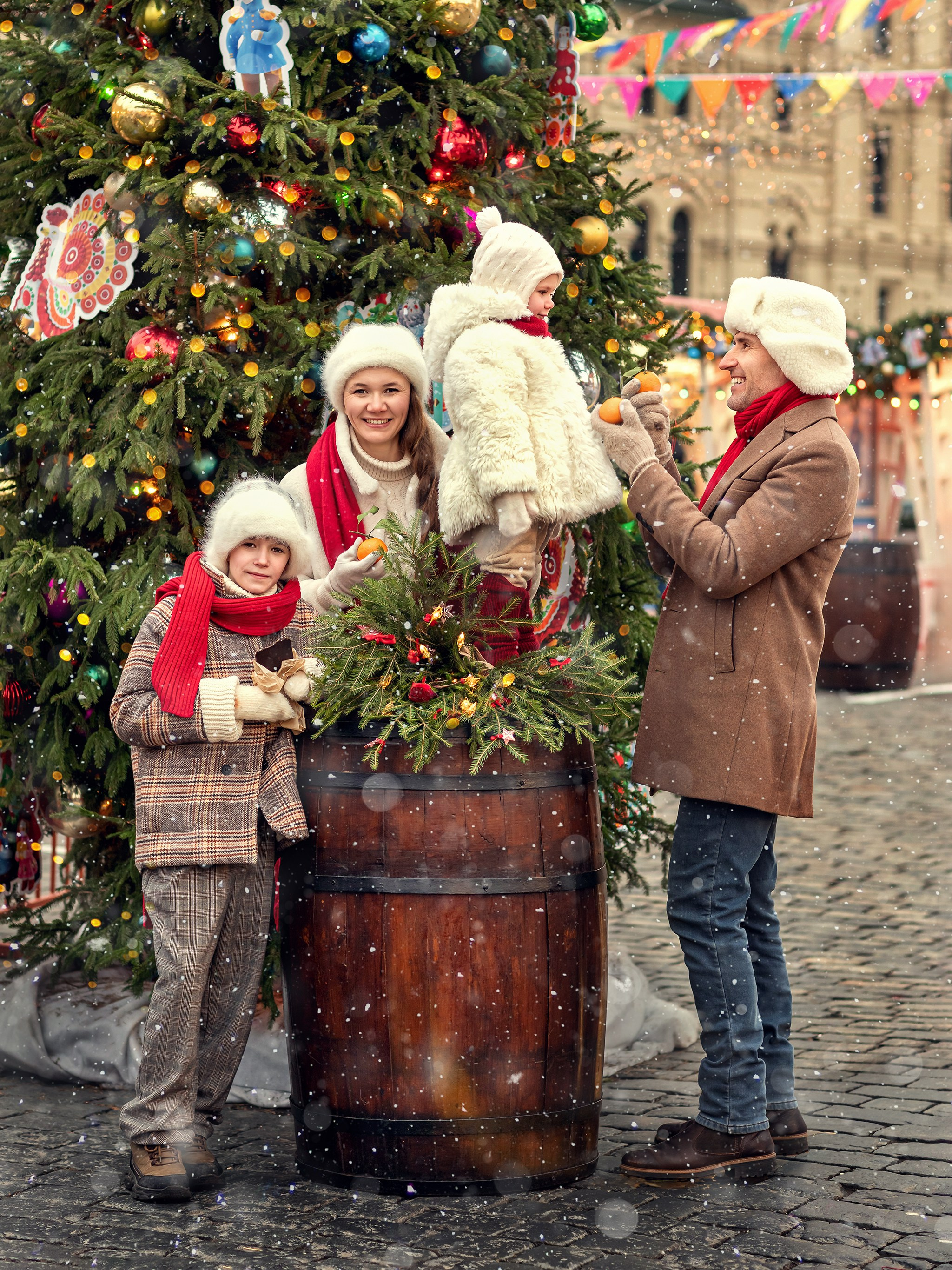 Семейная съемка на Красной площади. Детский и семейный фотограф Елена Михайлова в Москве