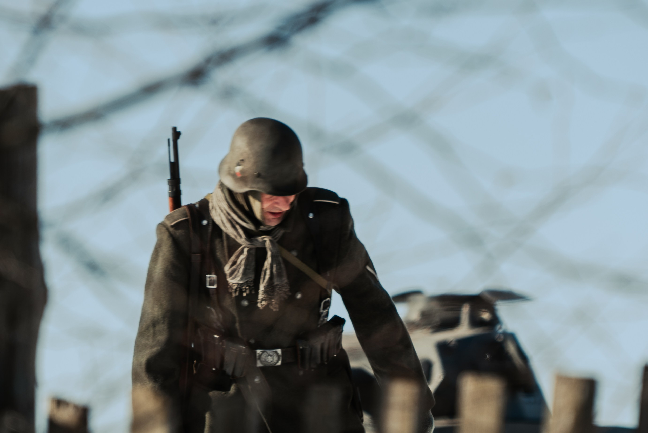 На съемках фильма «Июньская полынь». Мария Колесникова