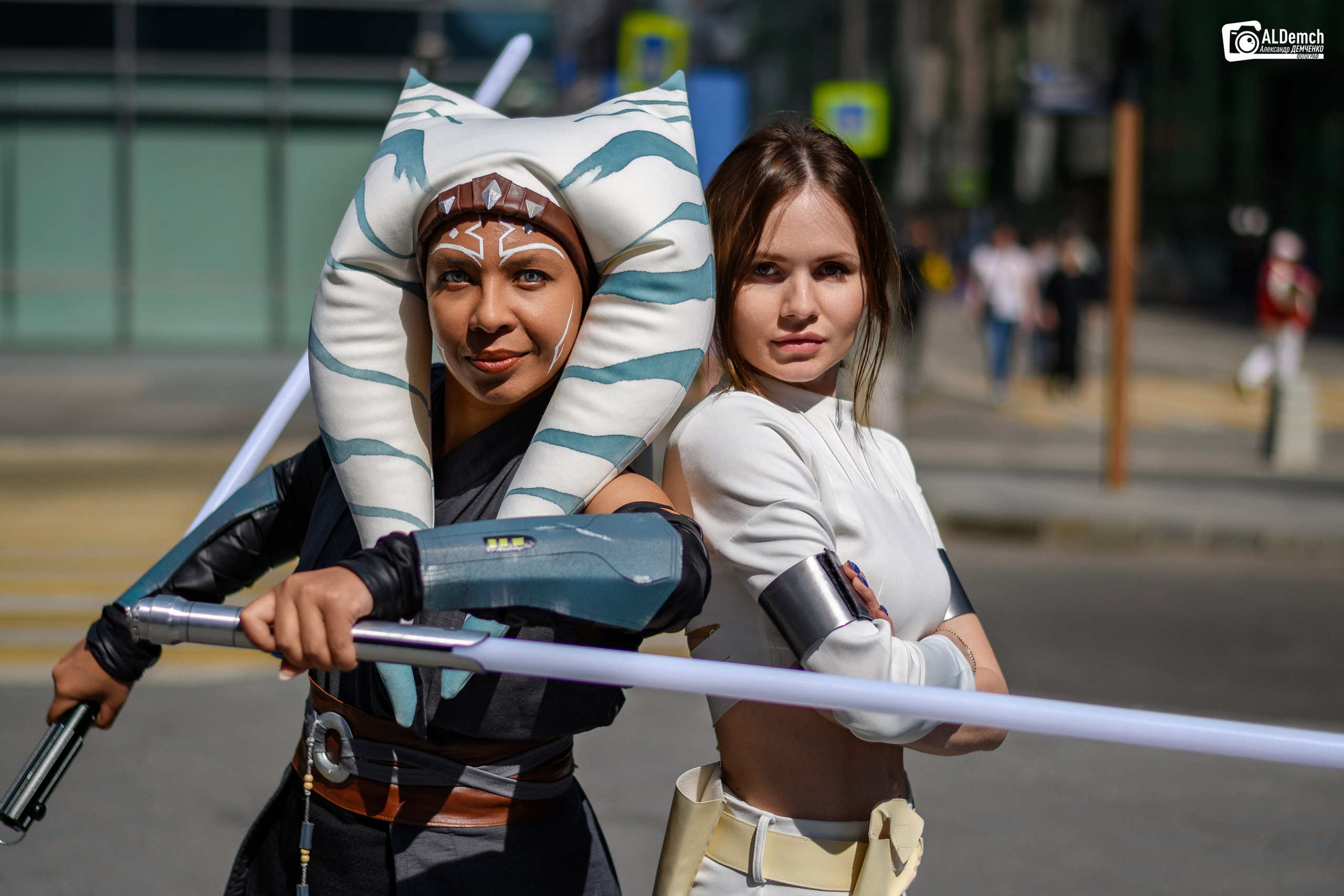 Асока Тано и Падме Амидала косплей фотосессия от фотографа в Москве. Персонажи из Звёздных войны (Star wars)