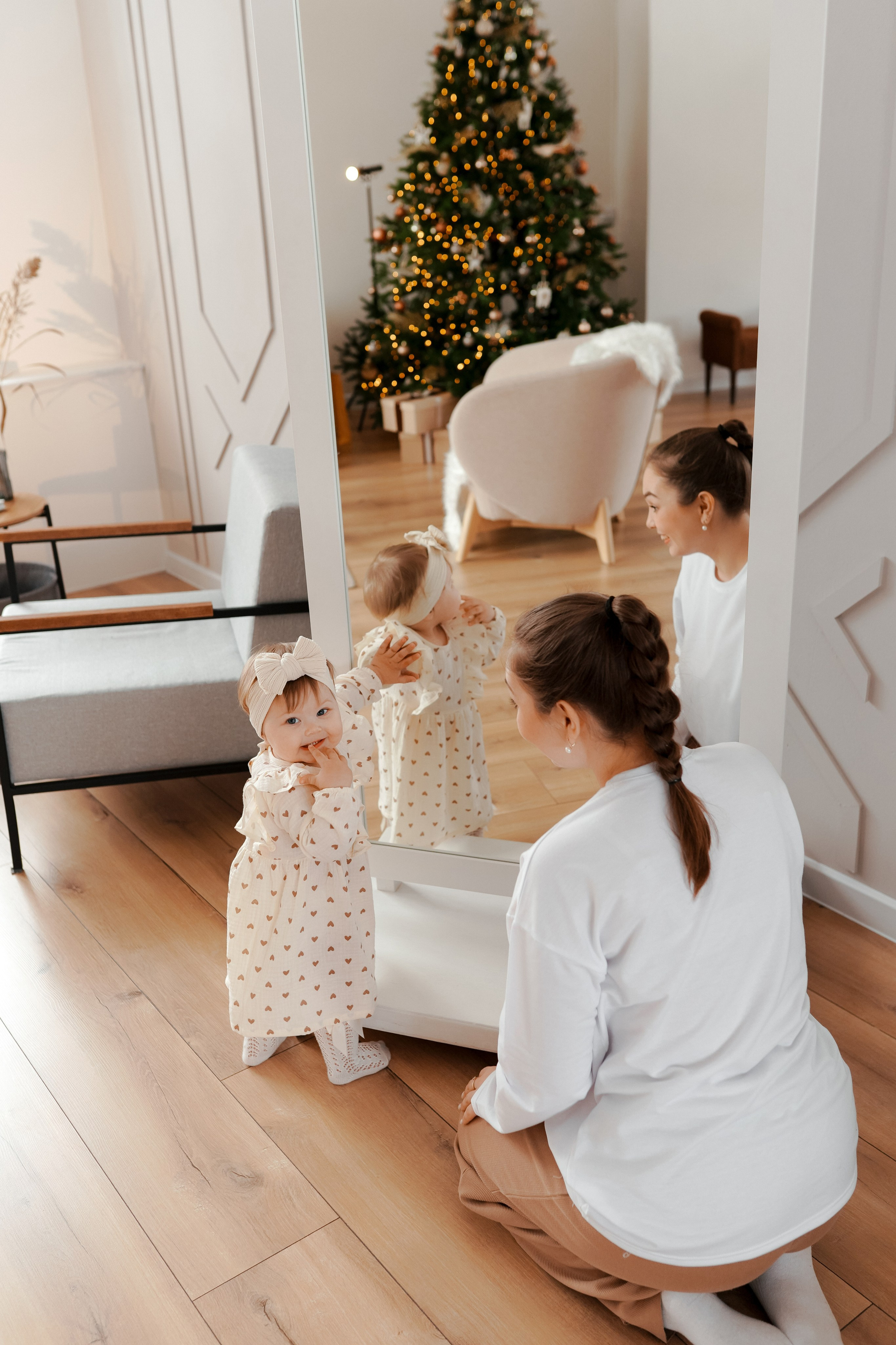 Семейная новогодняя фотосъемка в студии. Фотограф Ким Наталья в Красноярске