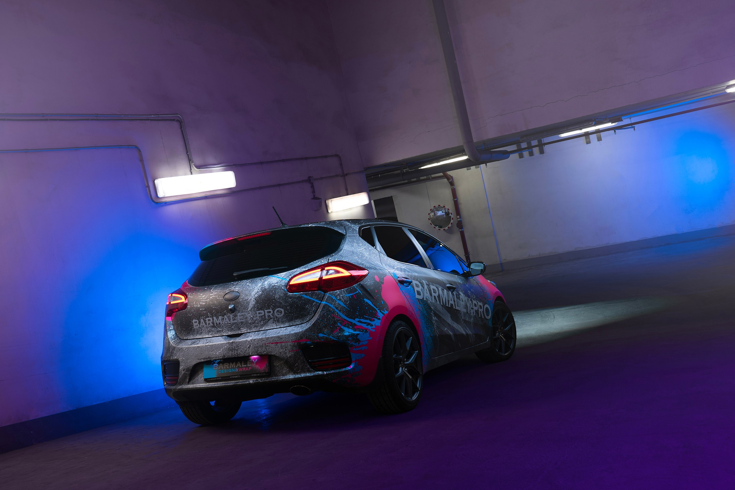 Винилография на Kia Ceed II. Студия дизайна и оклейки авто Barmaley Design