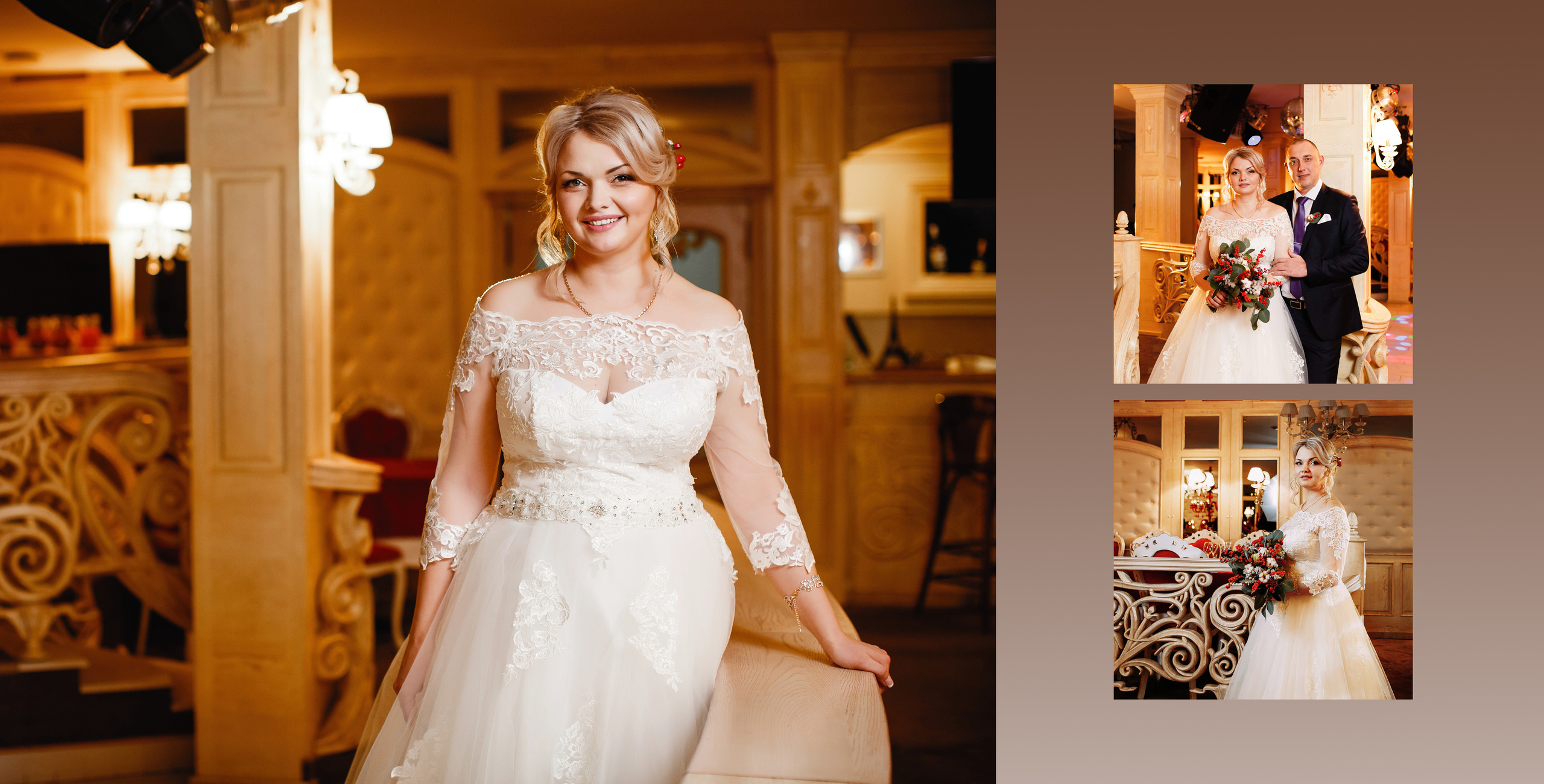 портрет невесты, свадьба зимой, ресторан Париж, Новомосковск