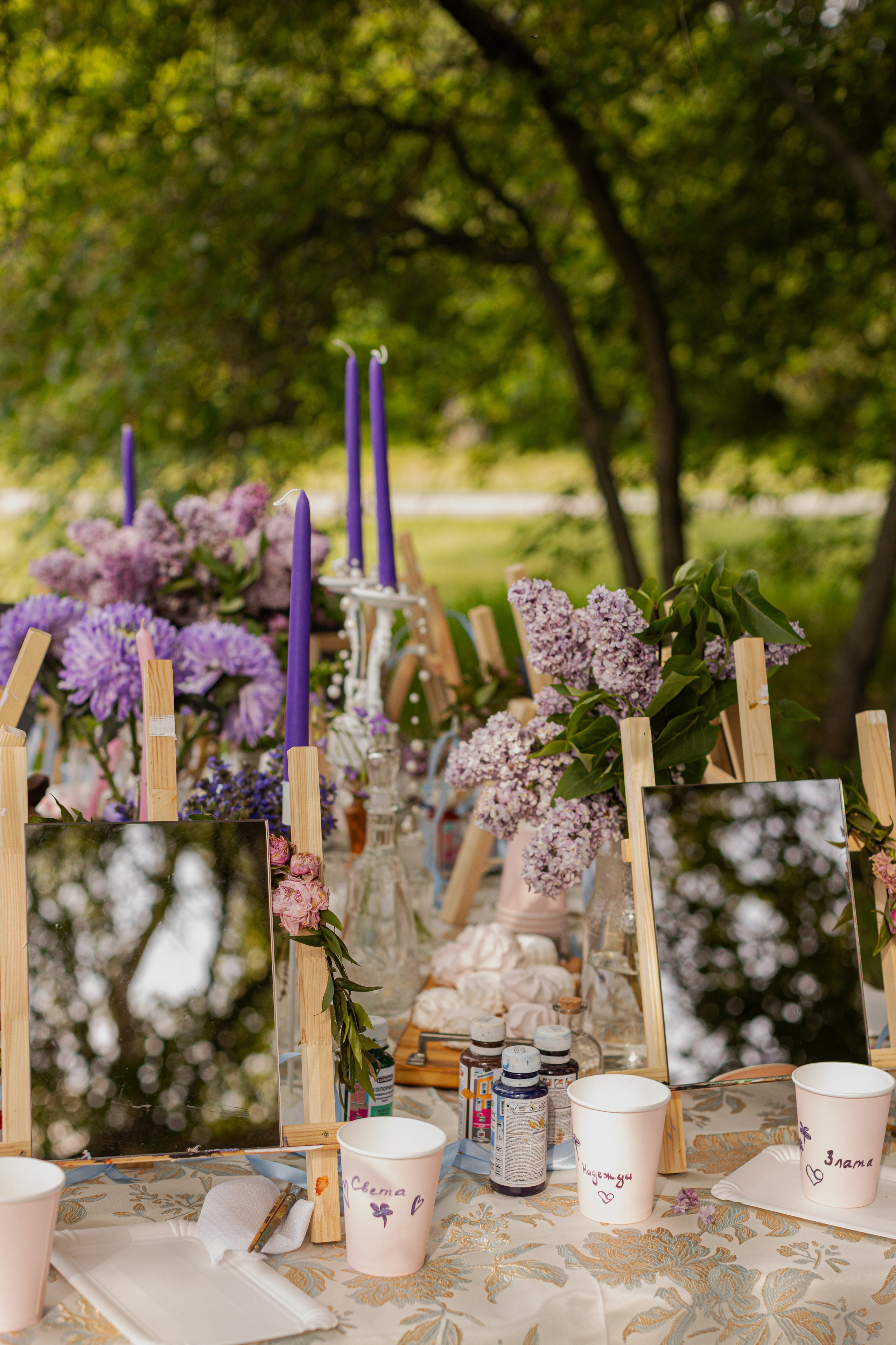 Мк Сирень на зеркале (девичник в парке). Анастасия Ракчеева Художник