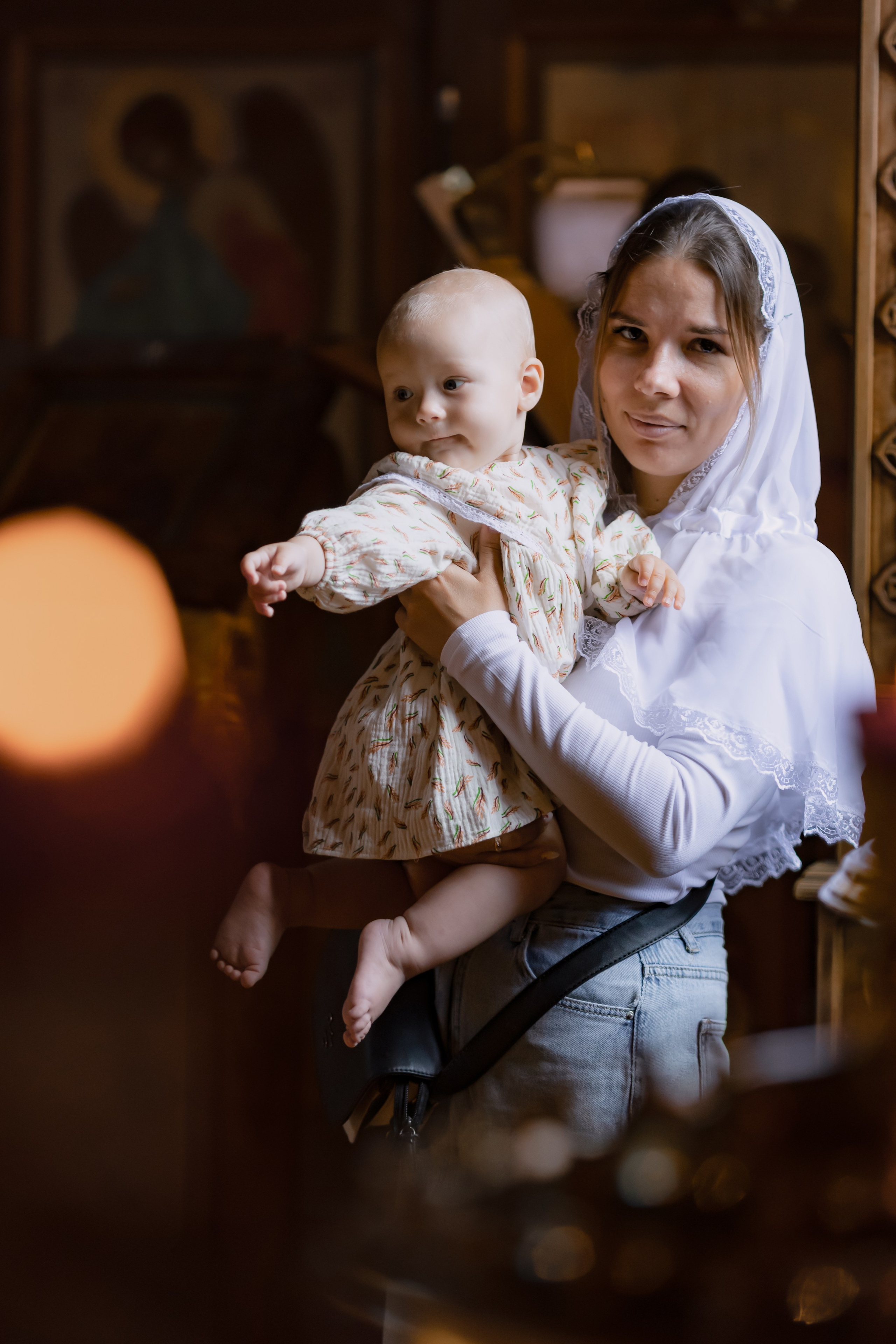 Крещение Миланы «Храм святителя Филарета». Детский и семейный фотограф Евгения Вахнеева Москва Зеленоград