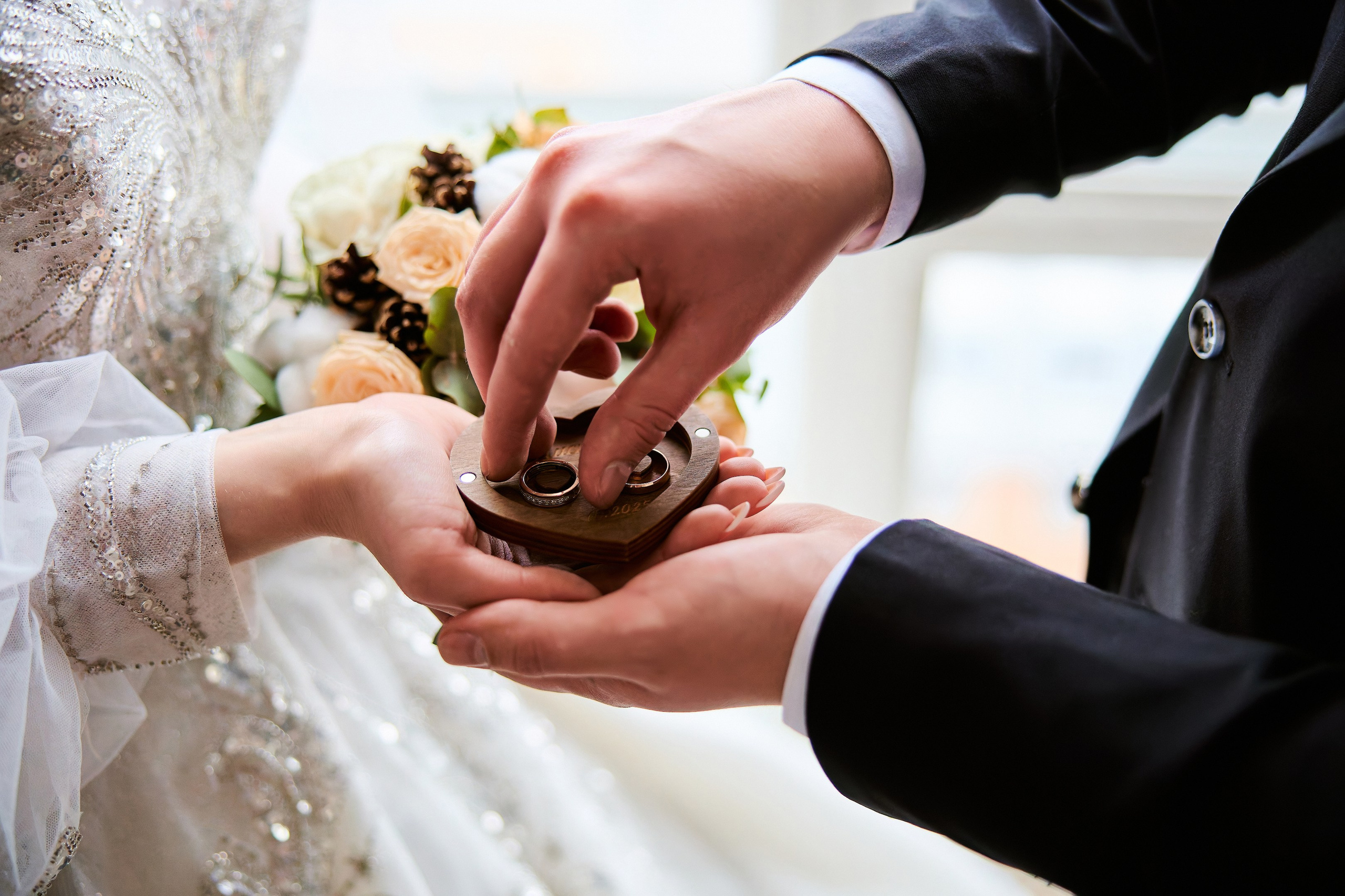 Свадебная фотосессия в студии. Свадебный фотограф Сергей Колбинский