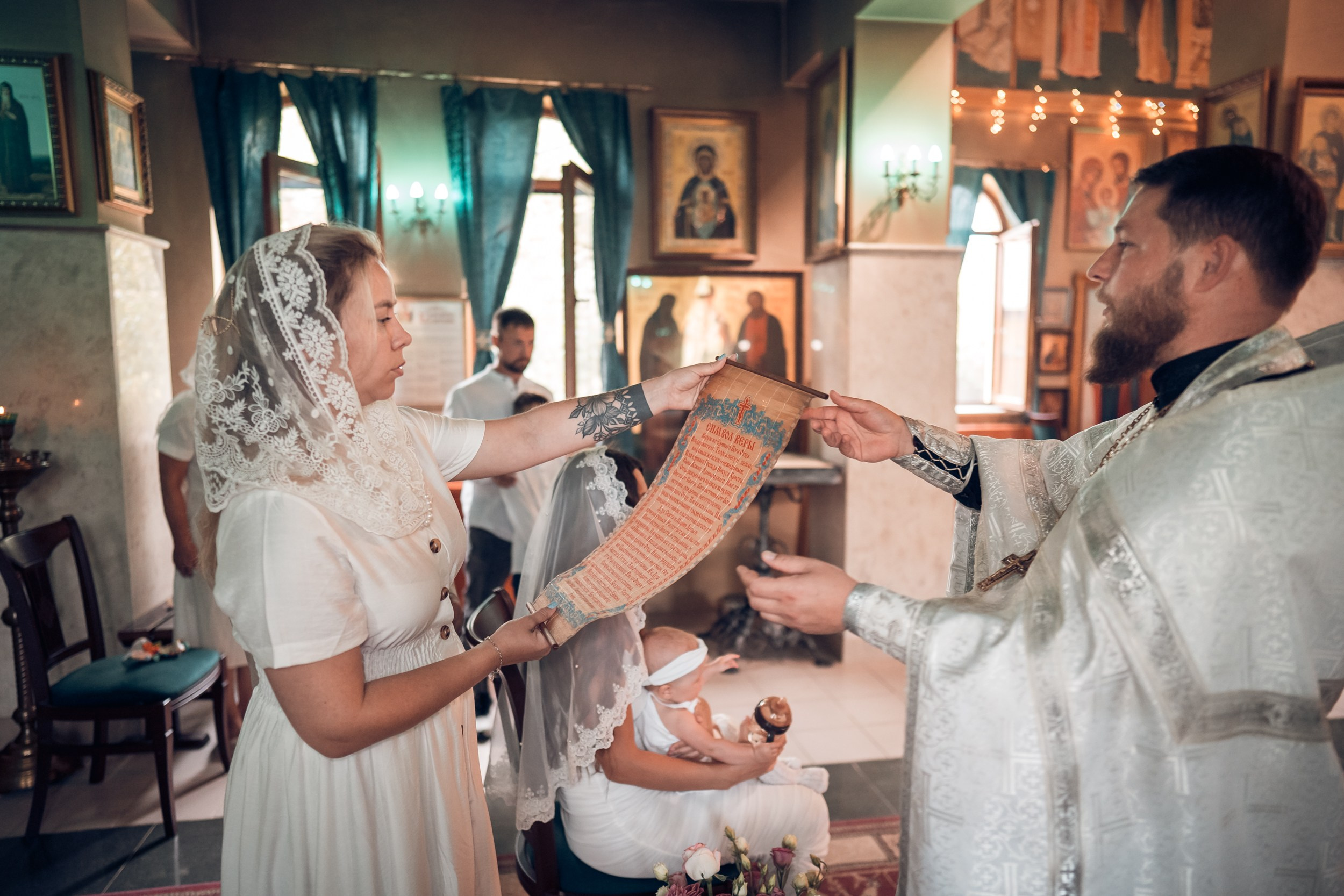 Крещение в храме Прп.Сергия Радонежского с. Орлиное. Церковный фотограф Севастополь