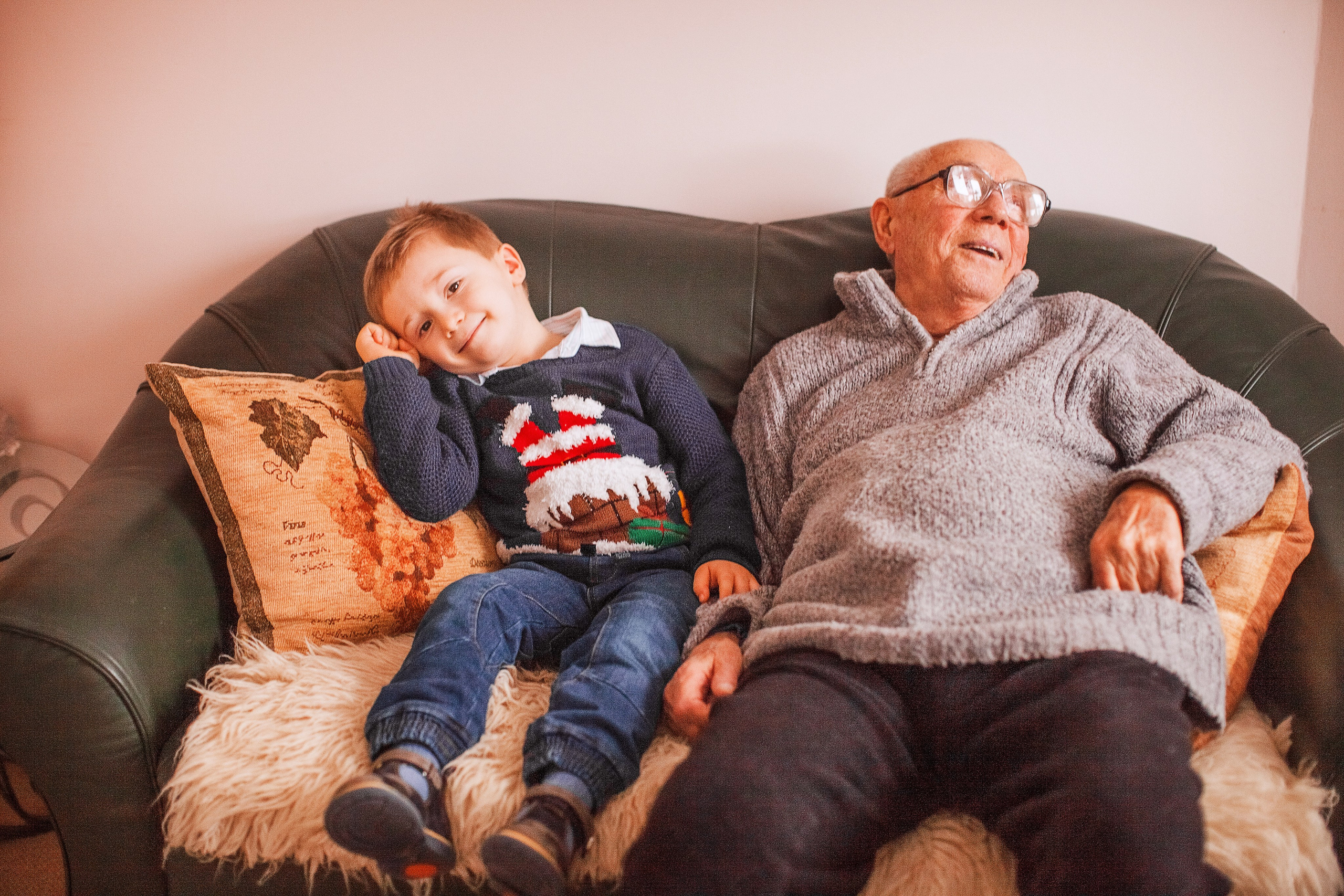 Олег Анофриев с внуком. Детский и семейный фотограф Зоя Павкина