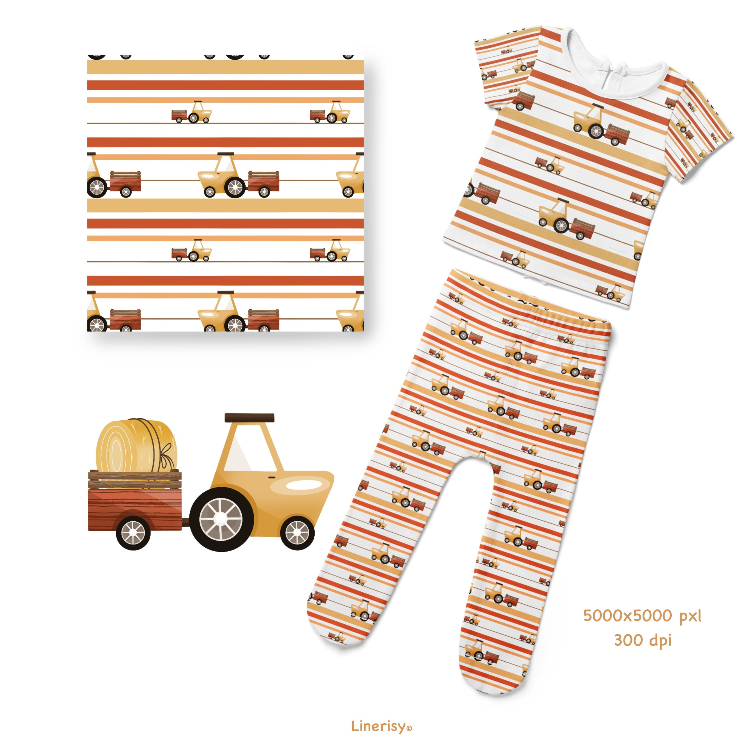 Набор бесшовных паттернов «Осенняя ферма». Художник-иллюстратор Евгения Бекренёва