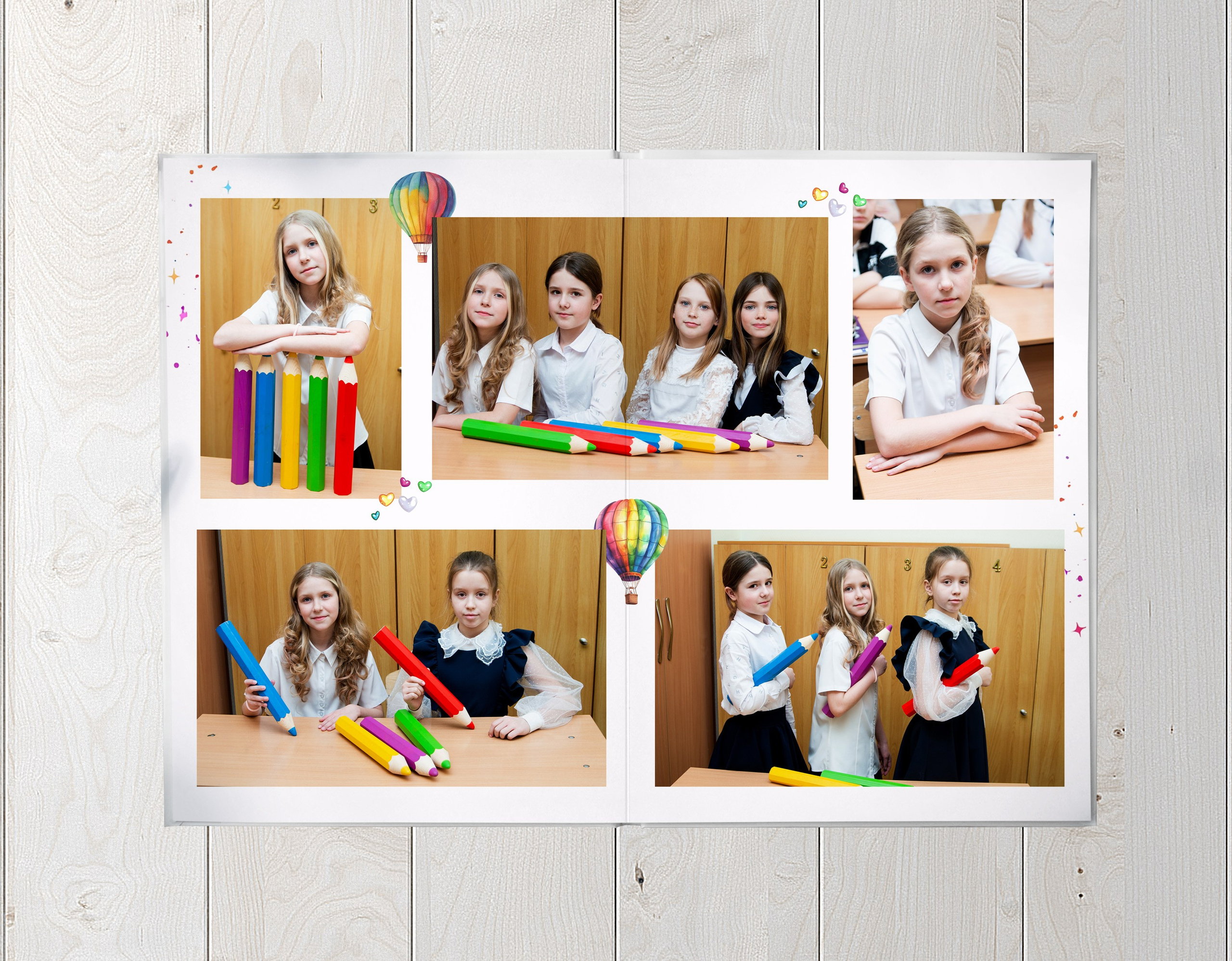 Альбом на 5 разворотов Начальная Школа. Выпускные Альбомы и Фотосессии п. Кавалерово