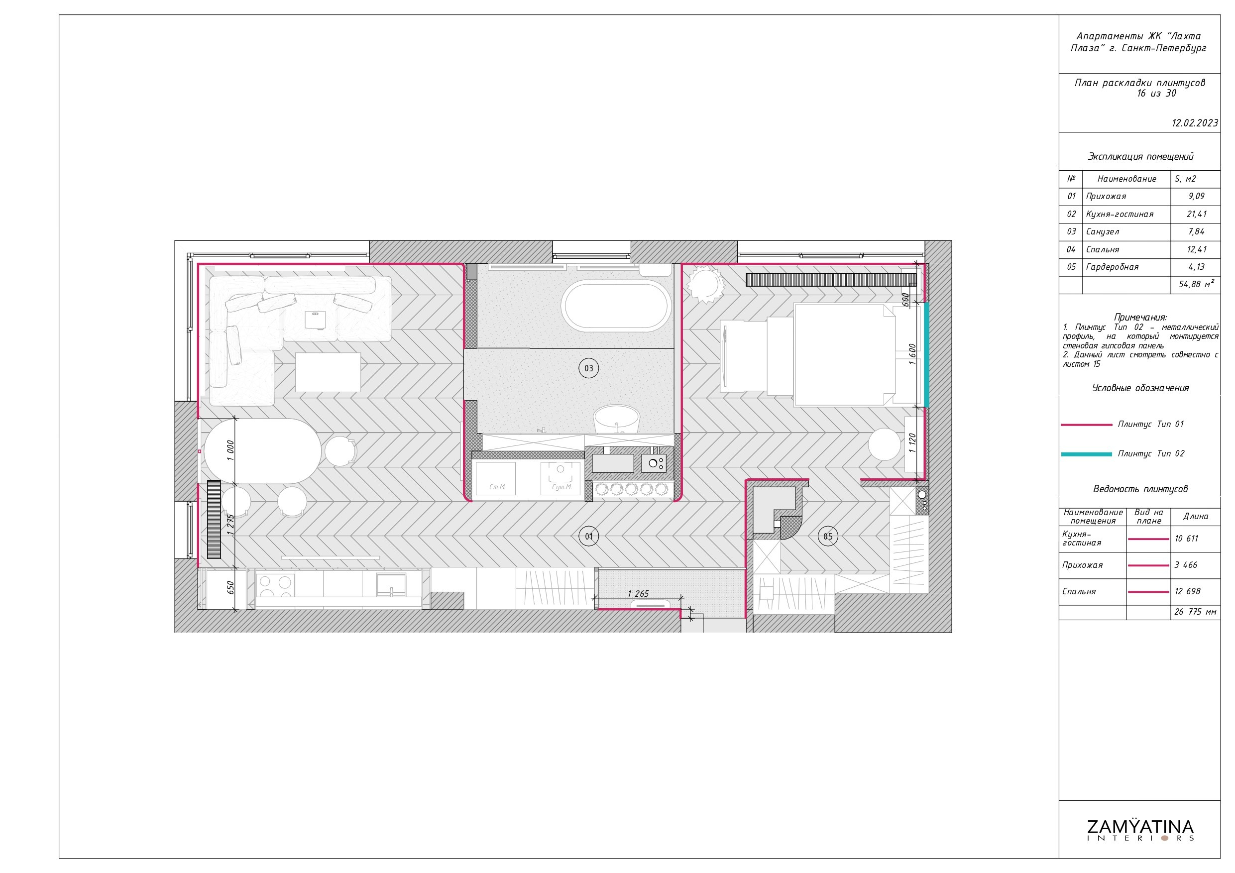 Чертежи проекта квартиры. Интерьерная визуализация SketchUp+Enscape