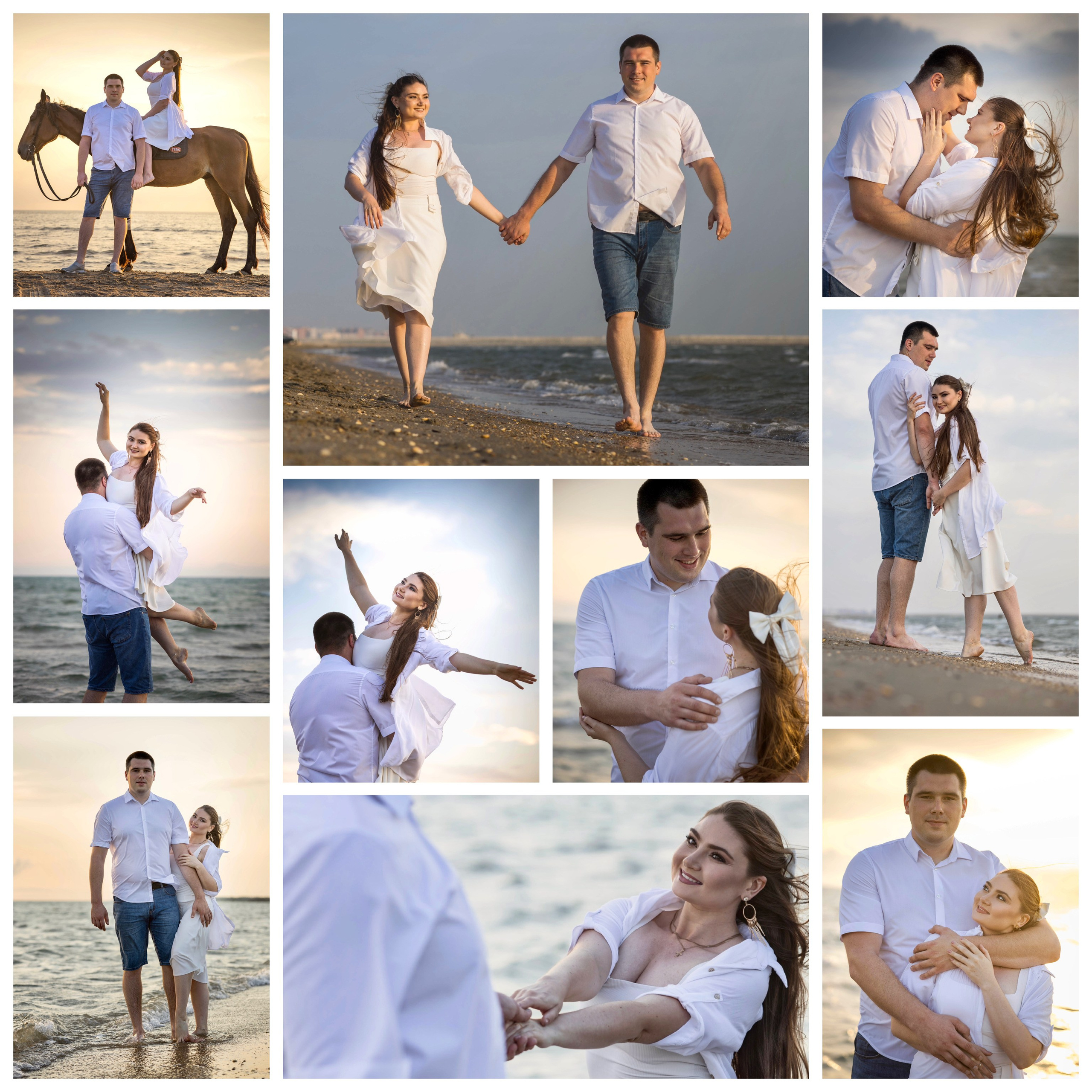 Конная фотосессия на море. Фотограф Дагестан | Лошади | Этноплатья | Туры