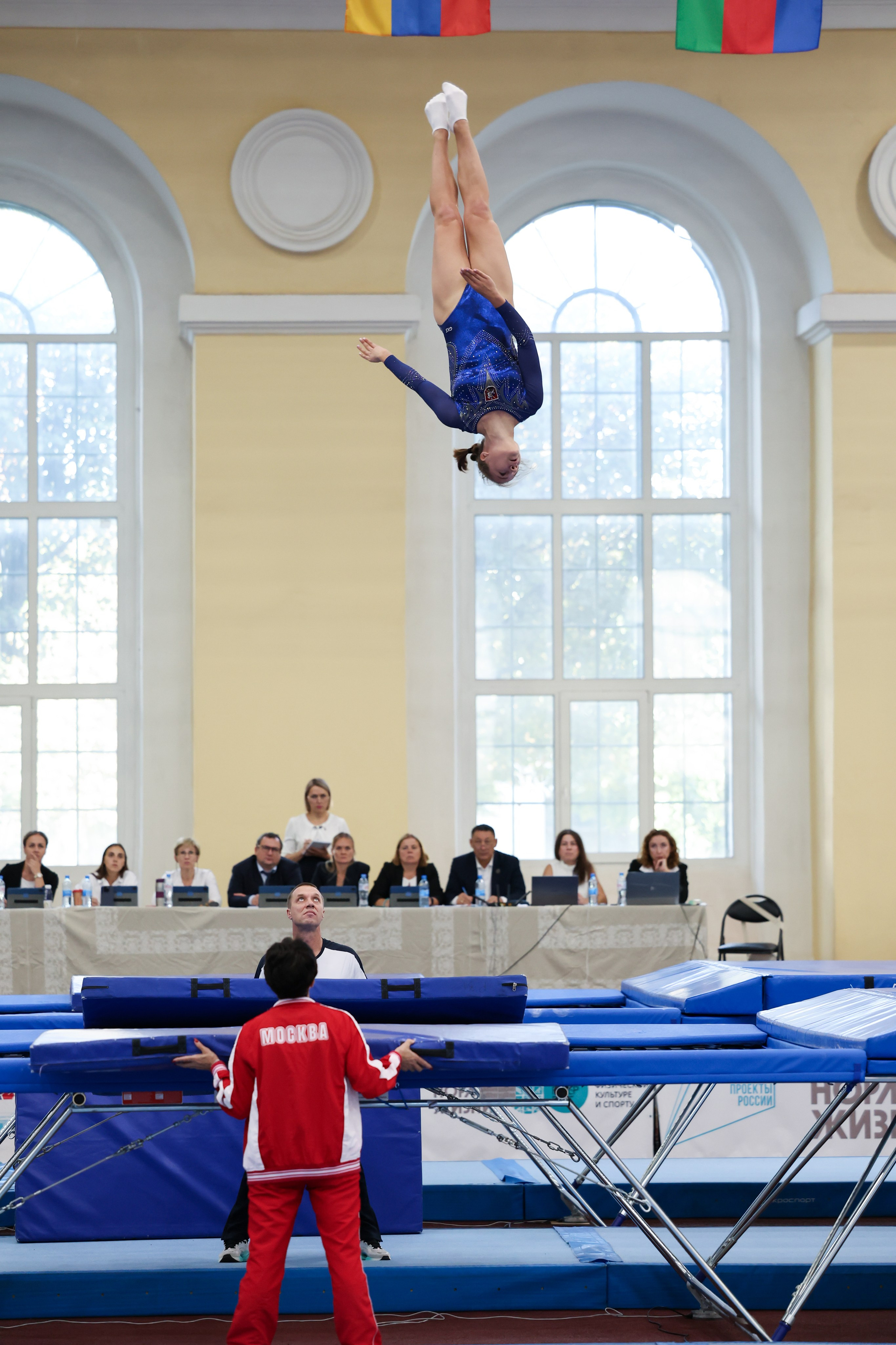 Командный чемпионат России по прыжкам на батуте 20-23.09.2024 года. Спортивный и репортажный фотограф Антон Тереханов