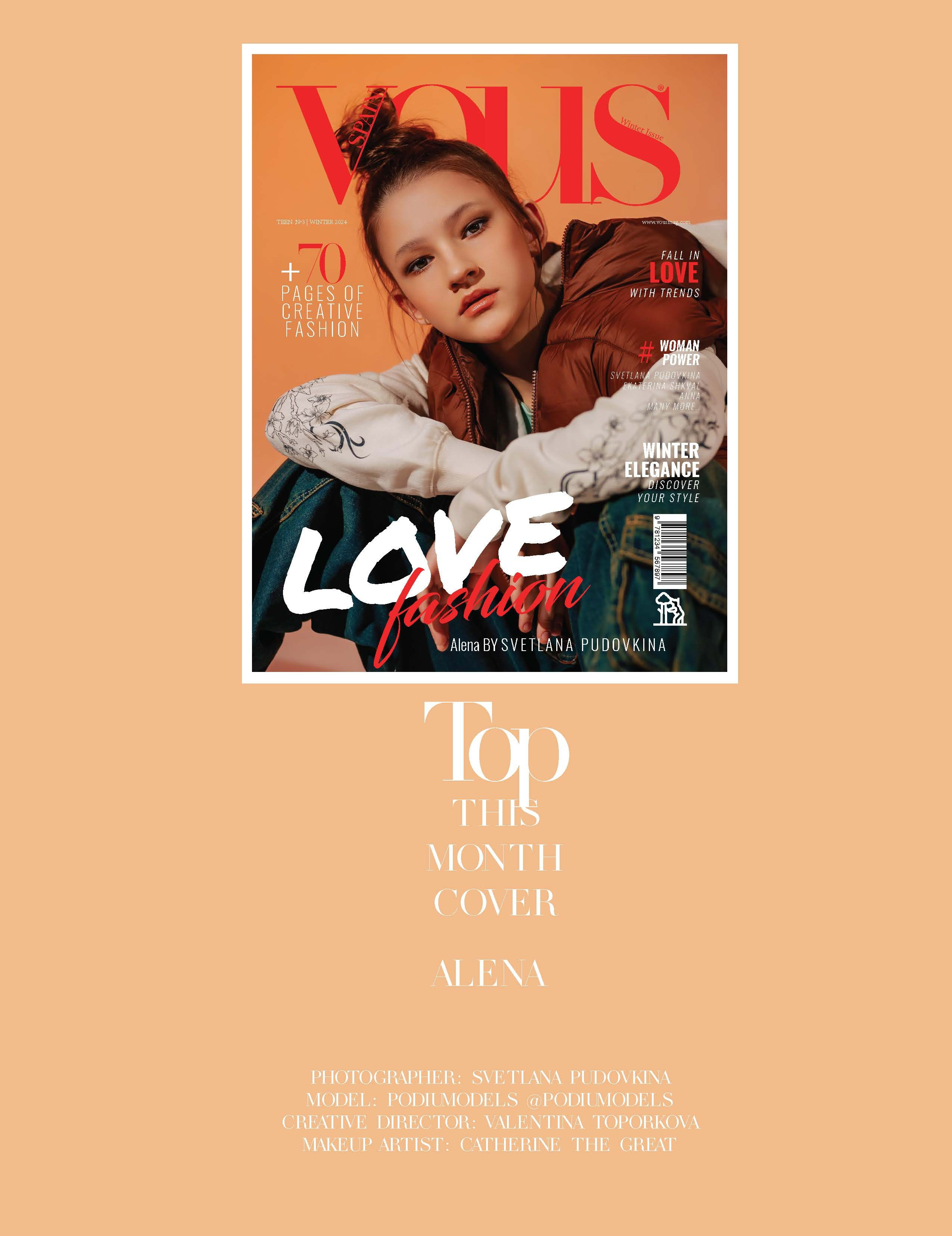 Публикация VOUS MAGAZINE (PREMIUM Publication Madrid, Spain). Фотограф Тольятти Светлана Пудовкина