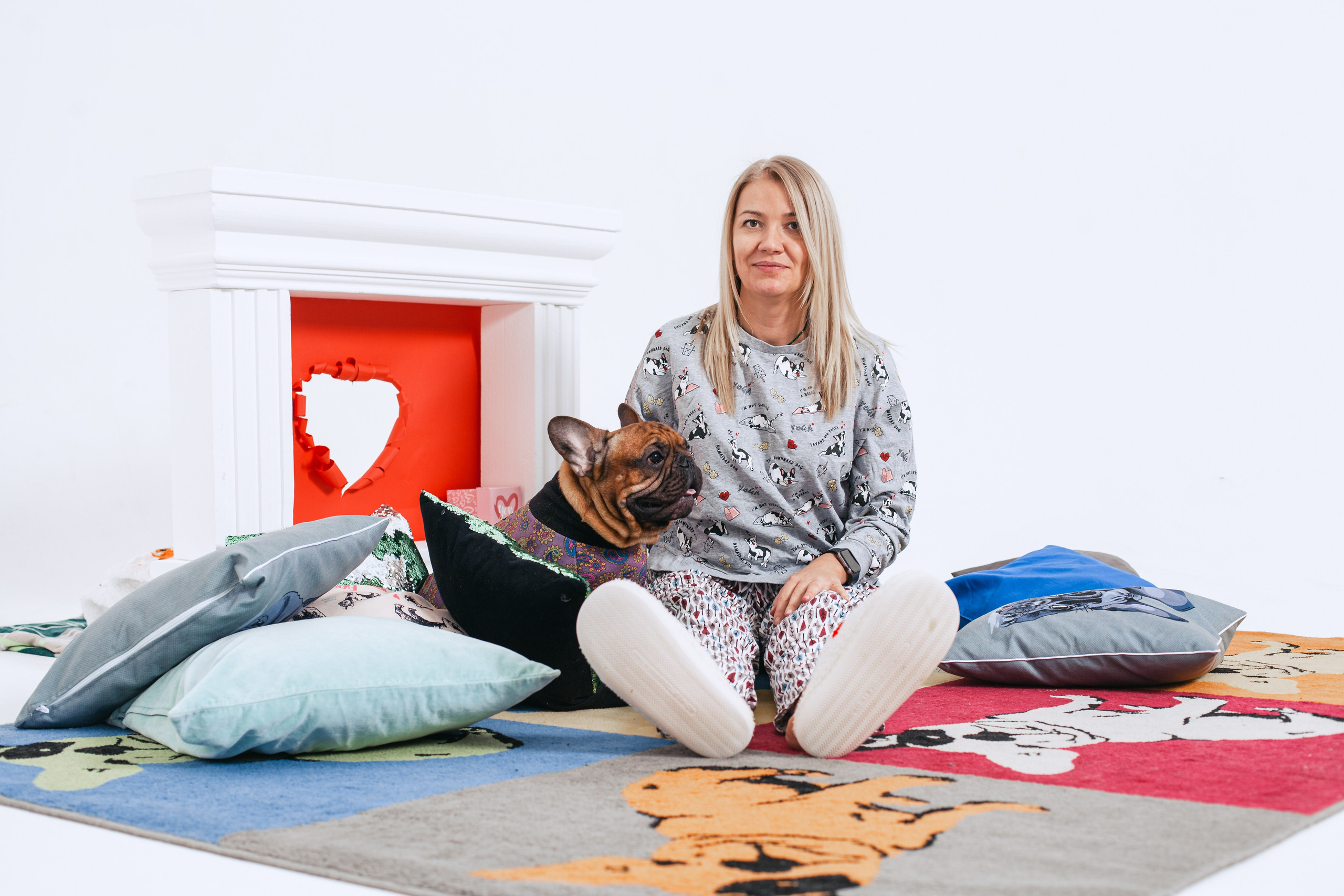 Пижамная вечеринка французских бульдогов и их хозяев. Фотограф-анималист Татьяна Степанова