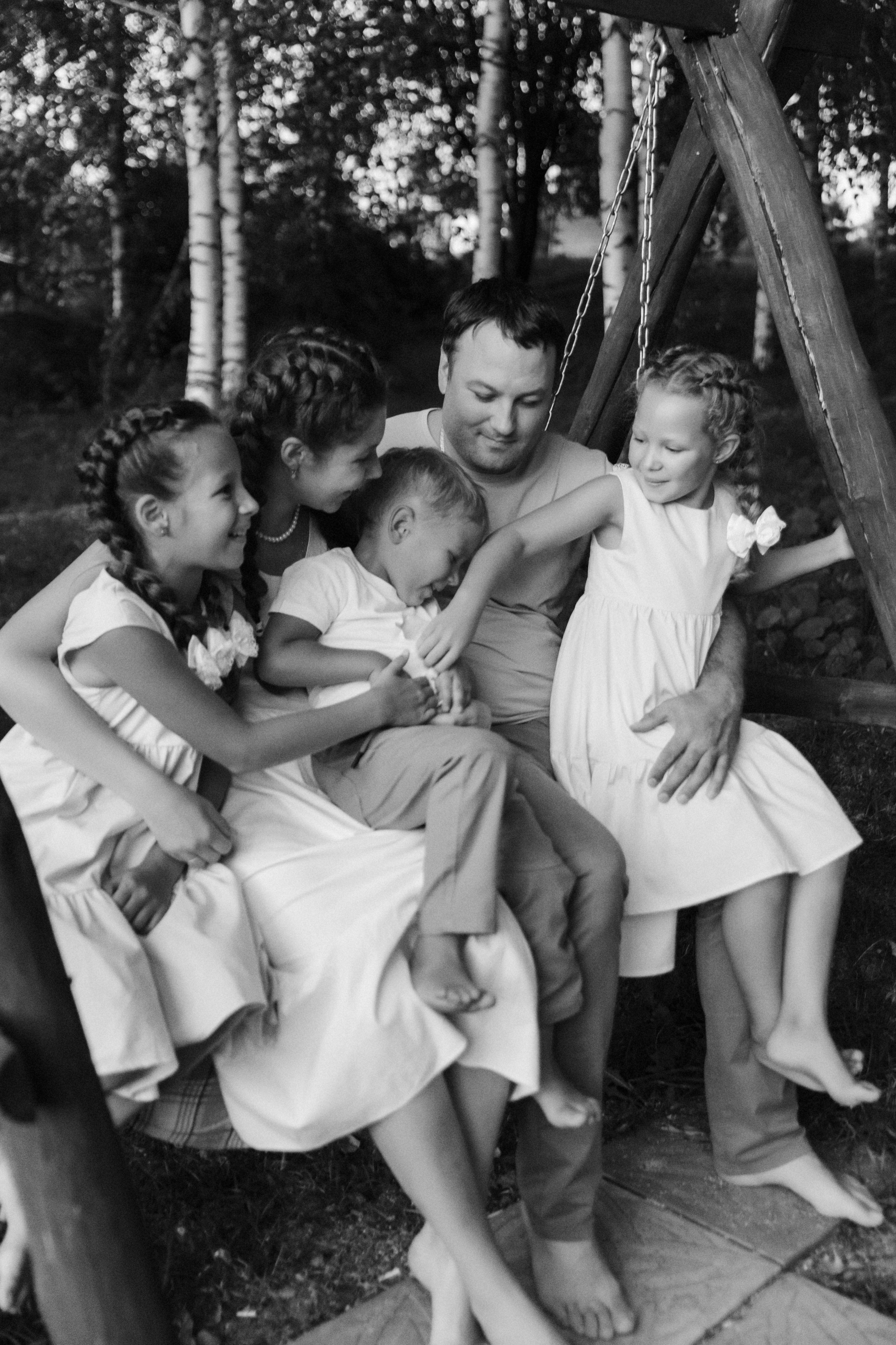 Олег, Вика, Варя, Маша и Тима. Семейный фотограф • Домашние съемки в Нижнем Новгороде