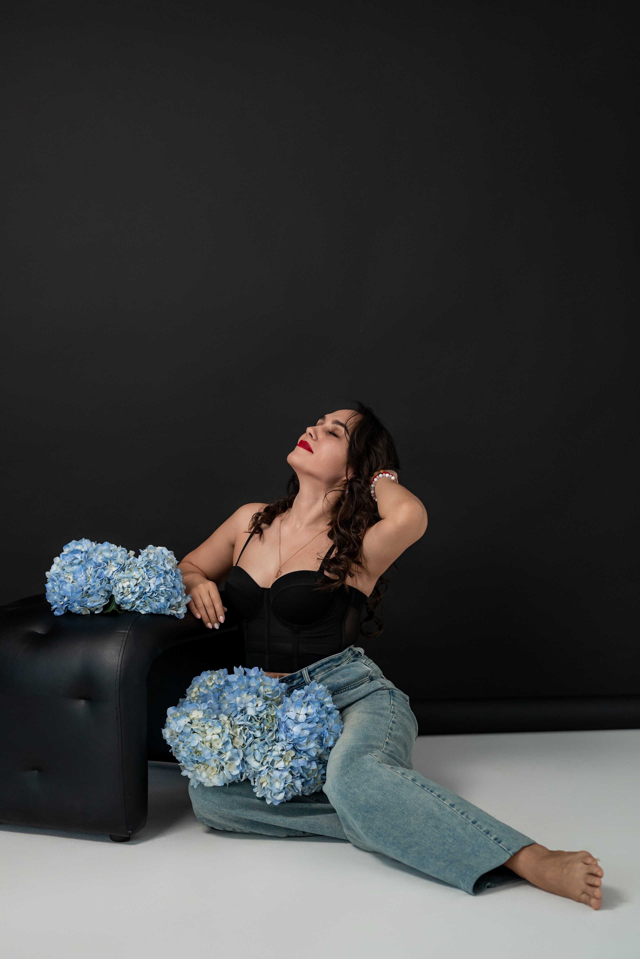 Фотопроект с голубыми гортензиями. Фотограф в городе Салават