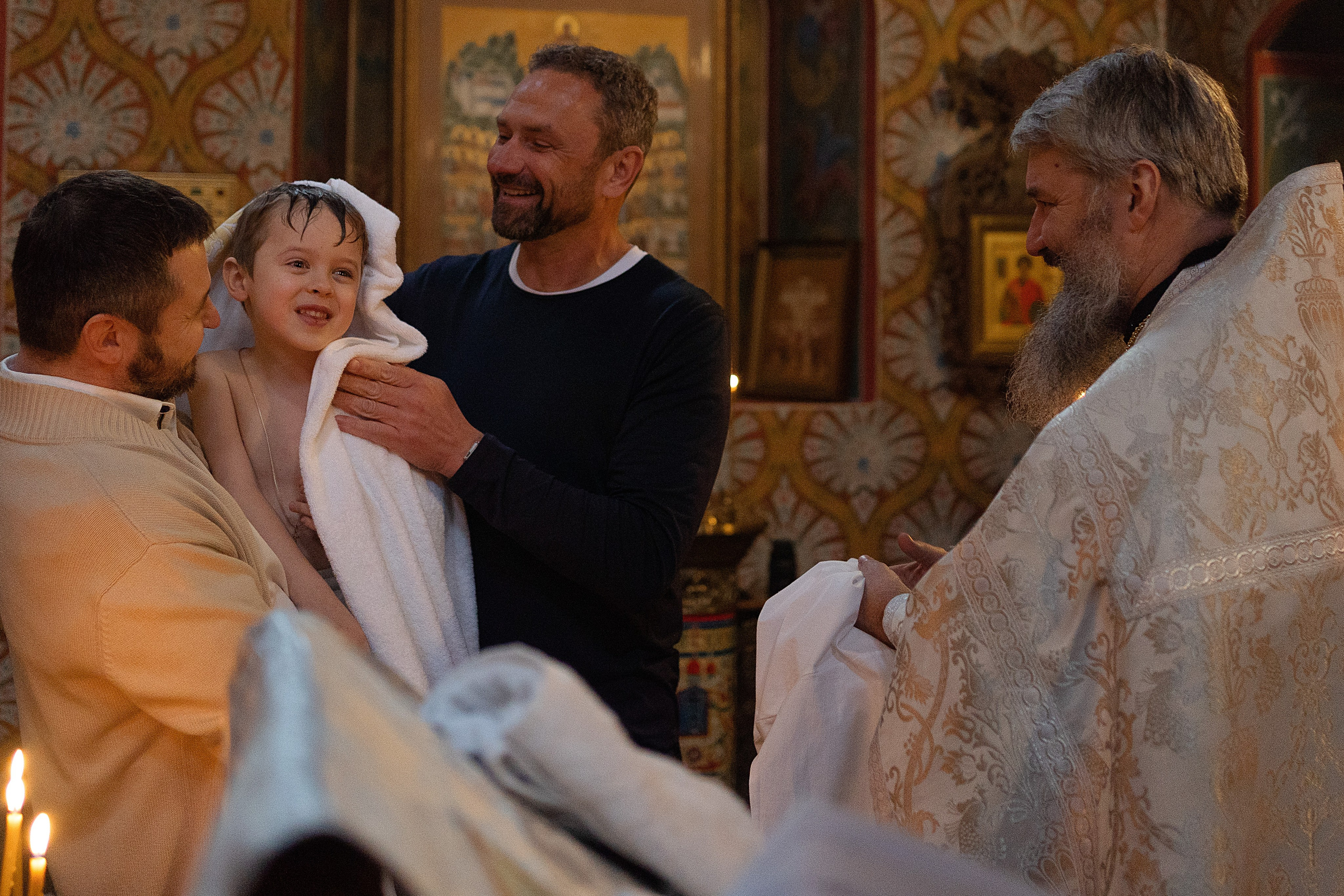 Съемка Таинства Крещения в храме Архангела Михаила в д. Станиславль. Семейный и детский фотограф в Москве Екатерина Офицерова