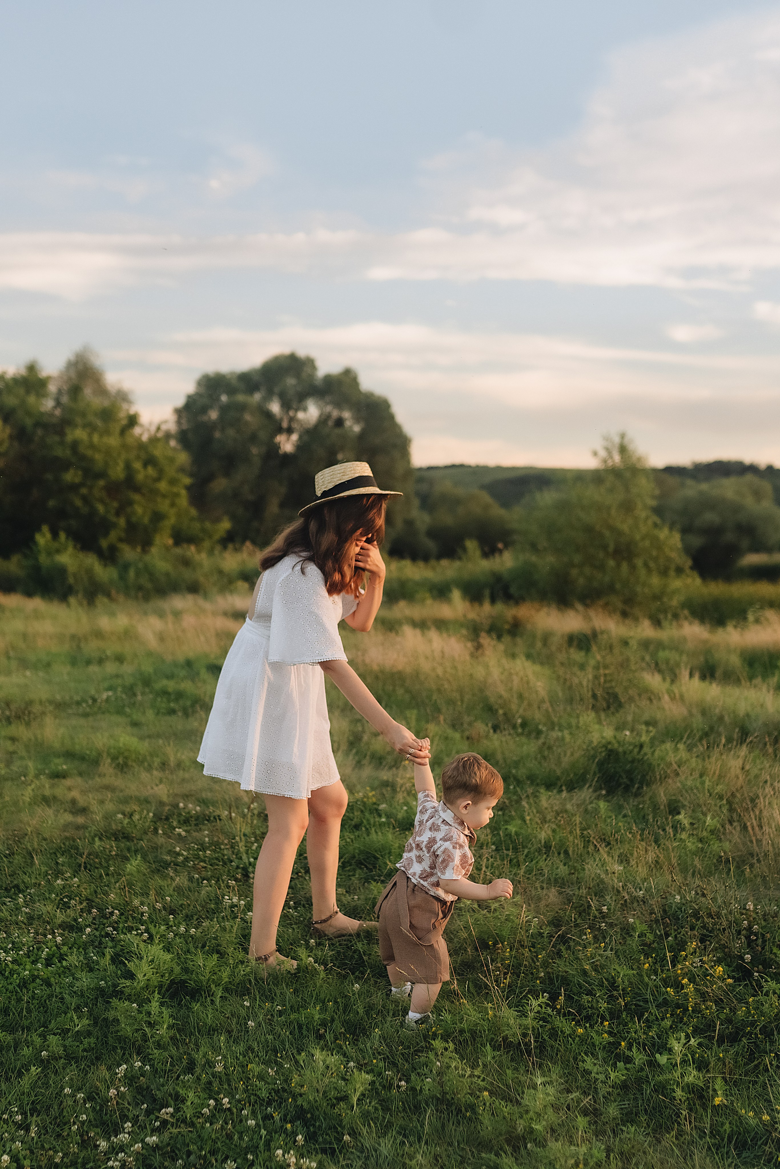 Светлана, Сергей и Женя | Семейная съемка на закате. Фотограф Карина Шмулёва. Воронеж и область