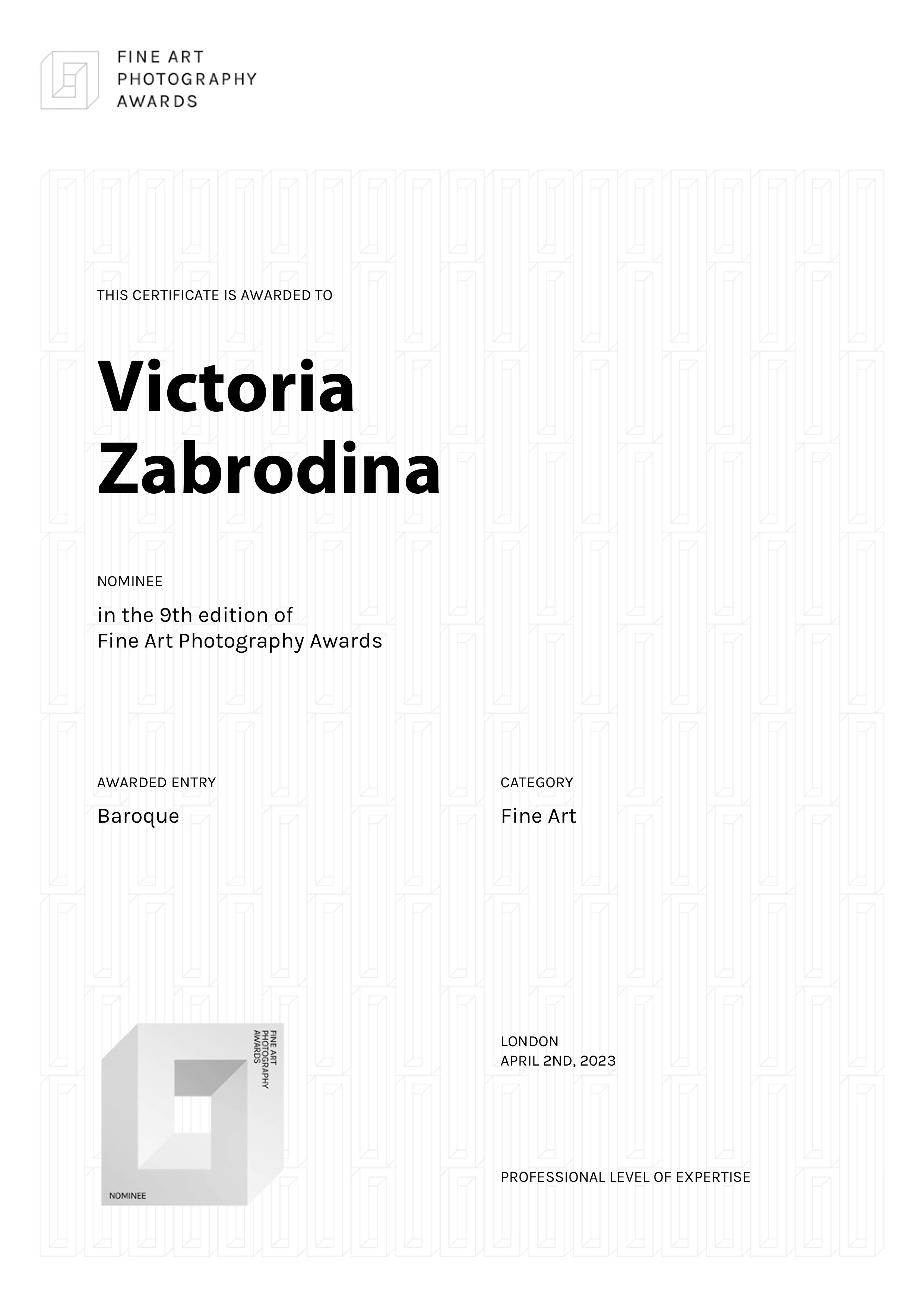 FAPA. Арт-фотограф Виктория Забродина