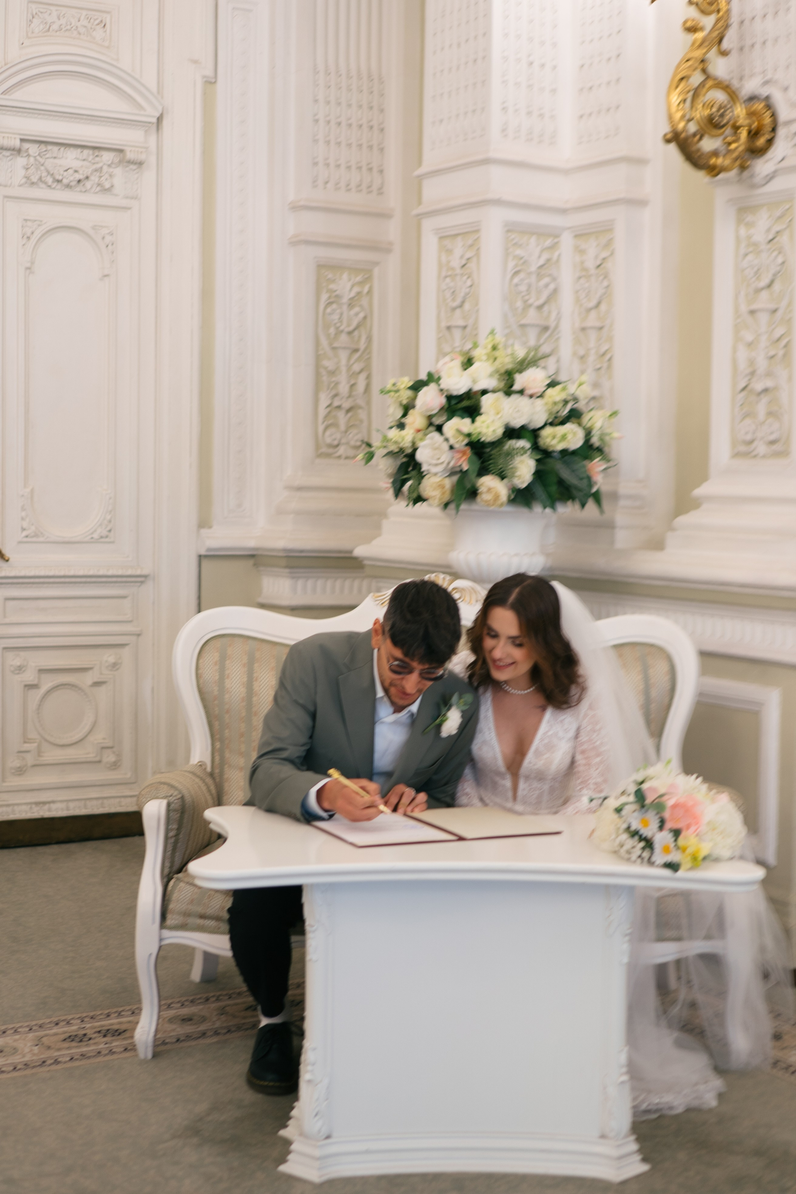 СВАДЕБНАЯ СЬЕМКА В ПЕРВОМ ДВОРЦЕ БРАКОСОЧЕТАНИЯ. Профессиональный фотограф, Санкт-Петербург — Виктория Богомолова