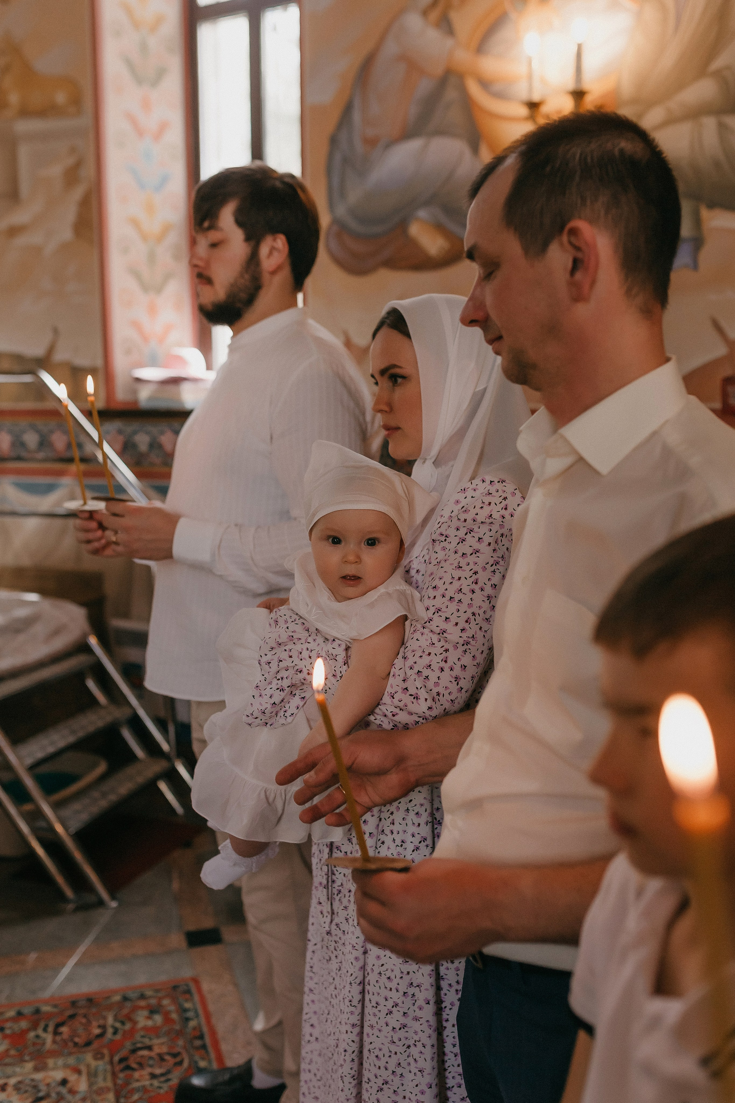 Крещение Артёма и Валерии. Храм Георгия Победоносца. Семейный фотограф в Сургуте