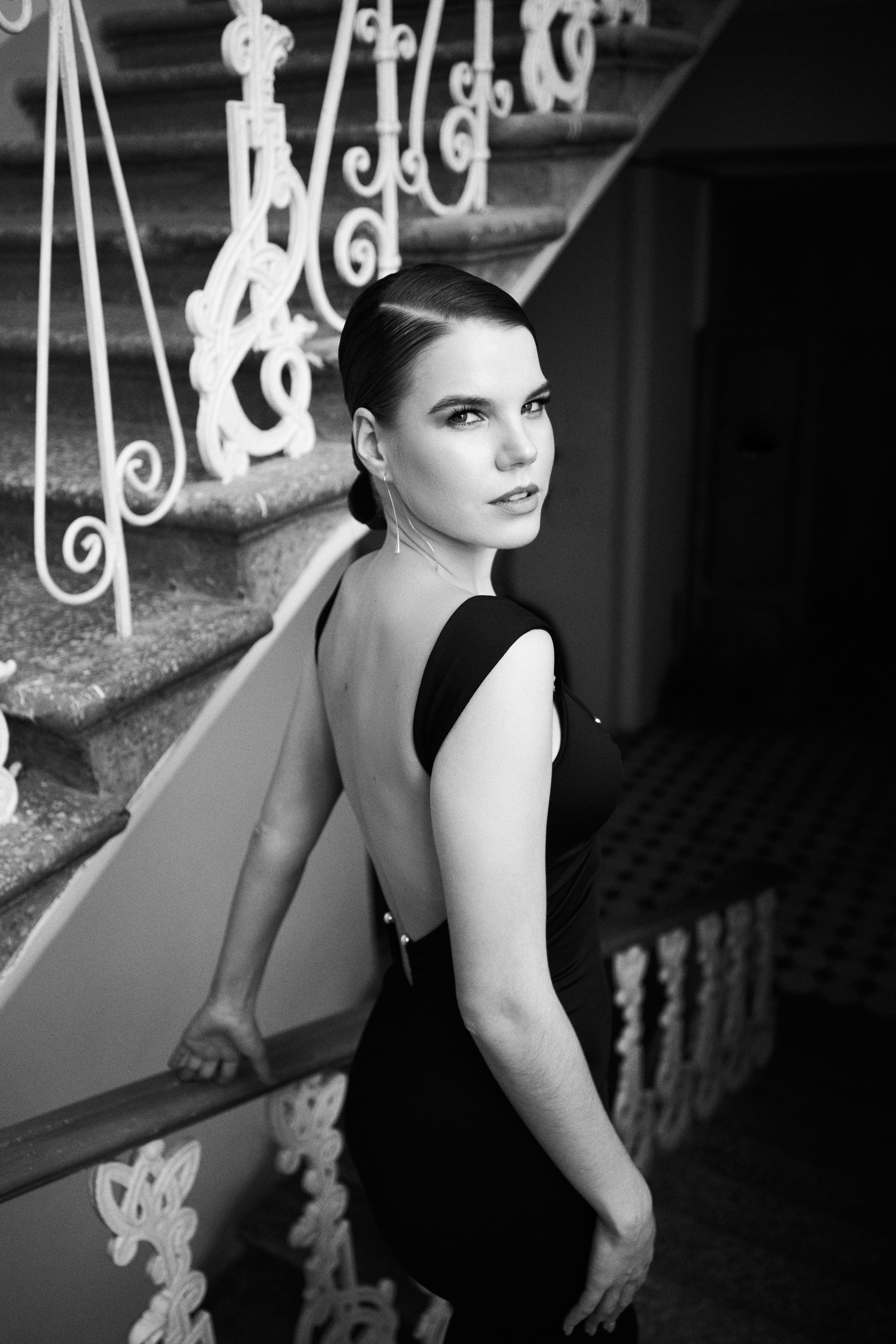 Черно-белая элегантная фотосессия. Анна Потявина. Фотограф Москва