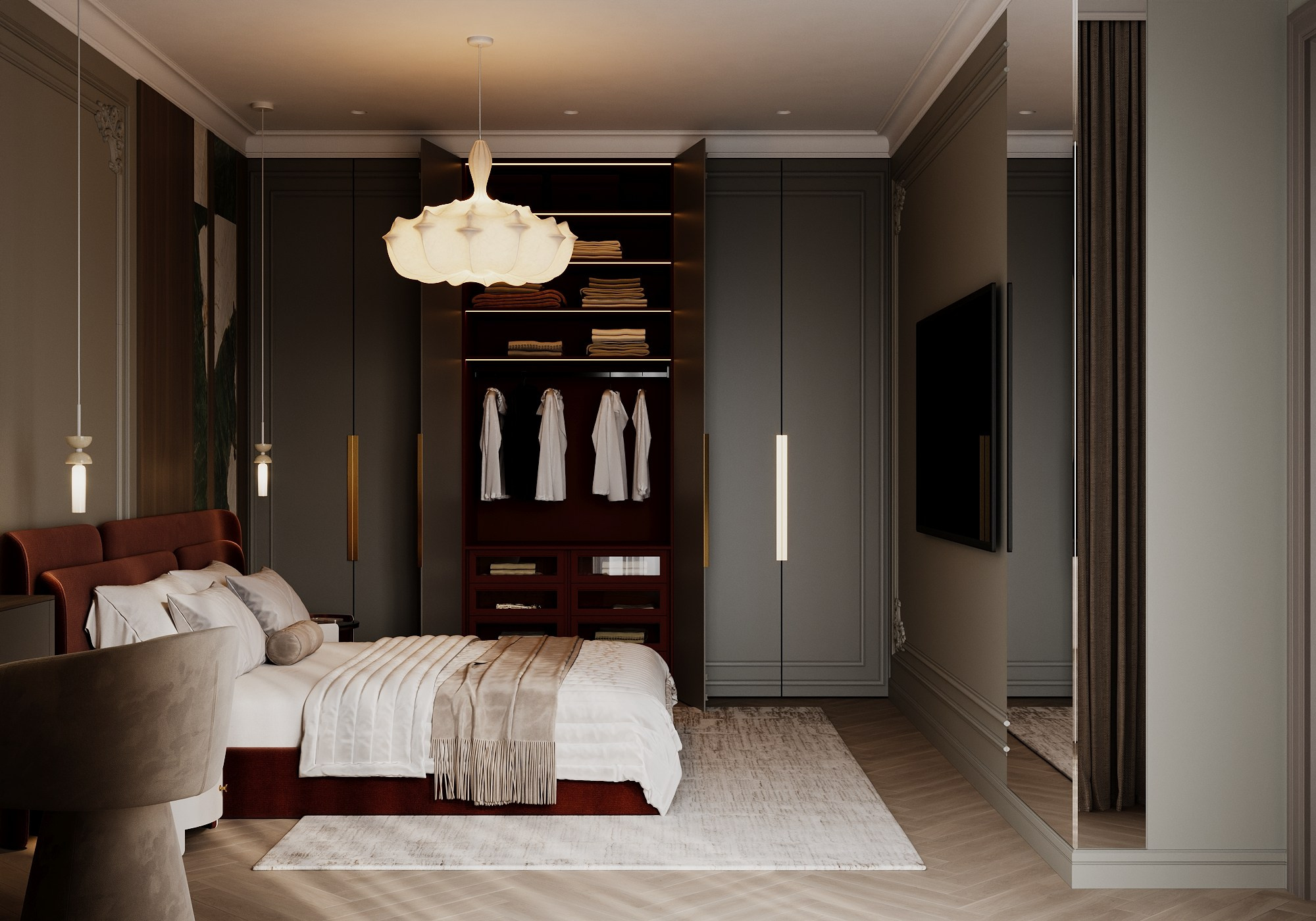 Спальная комната. Визуализатор Векшина Елена