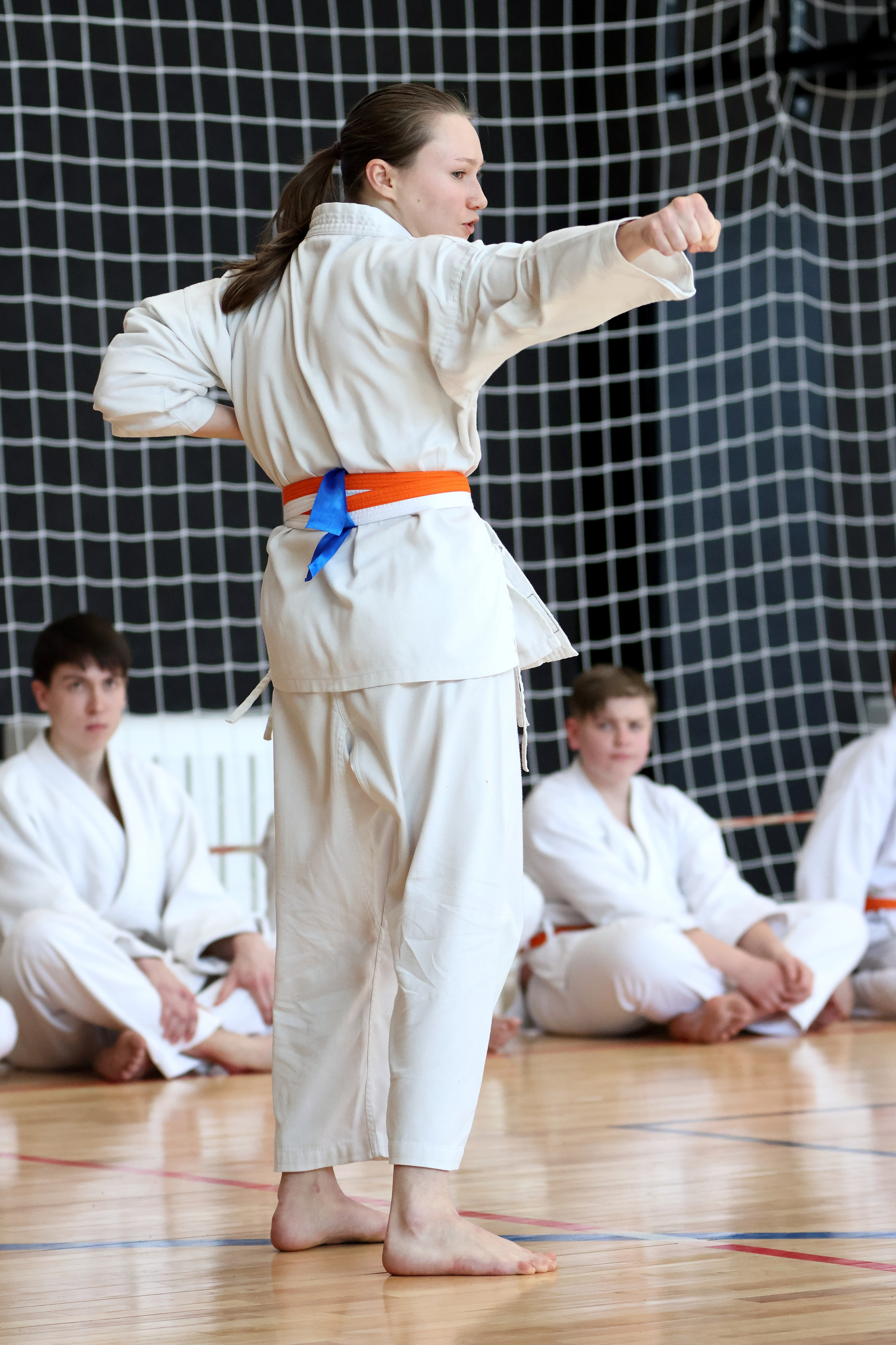 Участница соревнований Кубок Москвы по окинава каратэ (ката) 31 марта 2024 года, стадион Торпедо